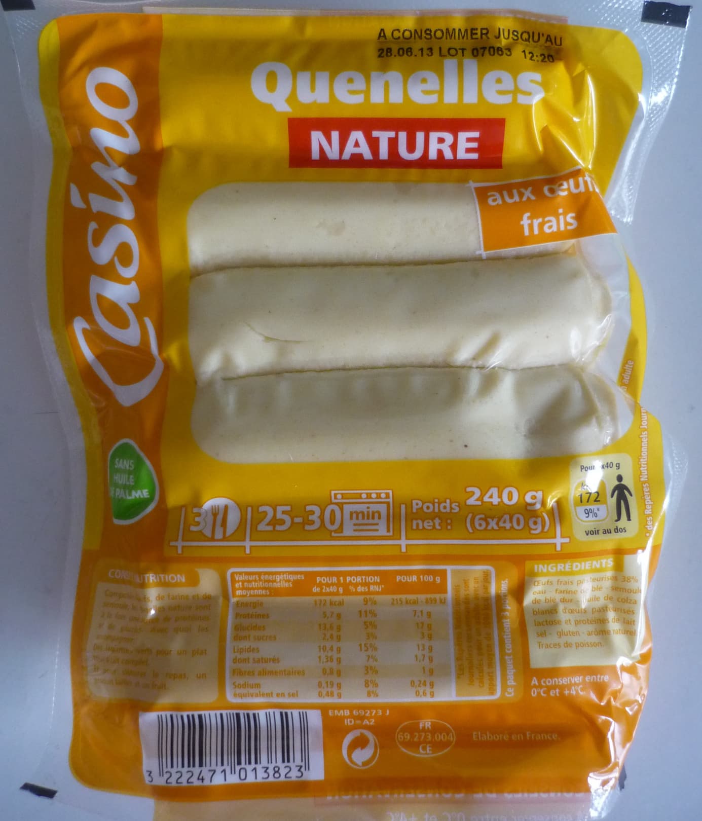 Casino Quenelles nature packshot