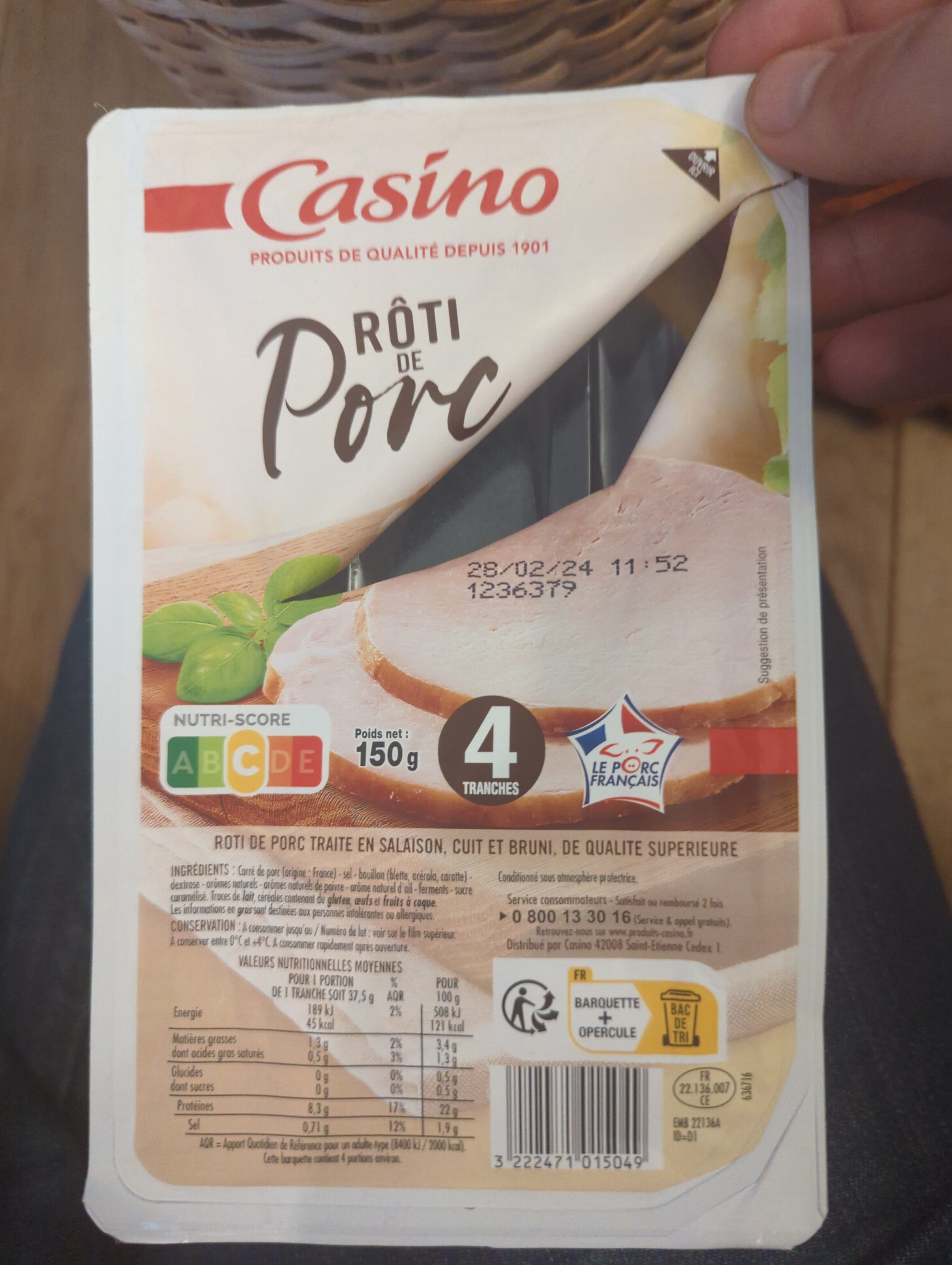 Casino Rôti de Porc doré au four packshot