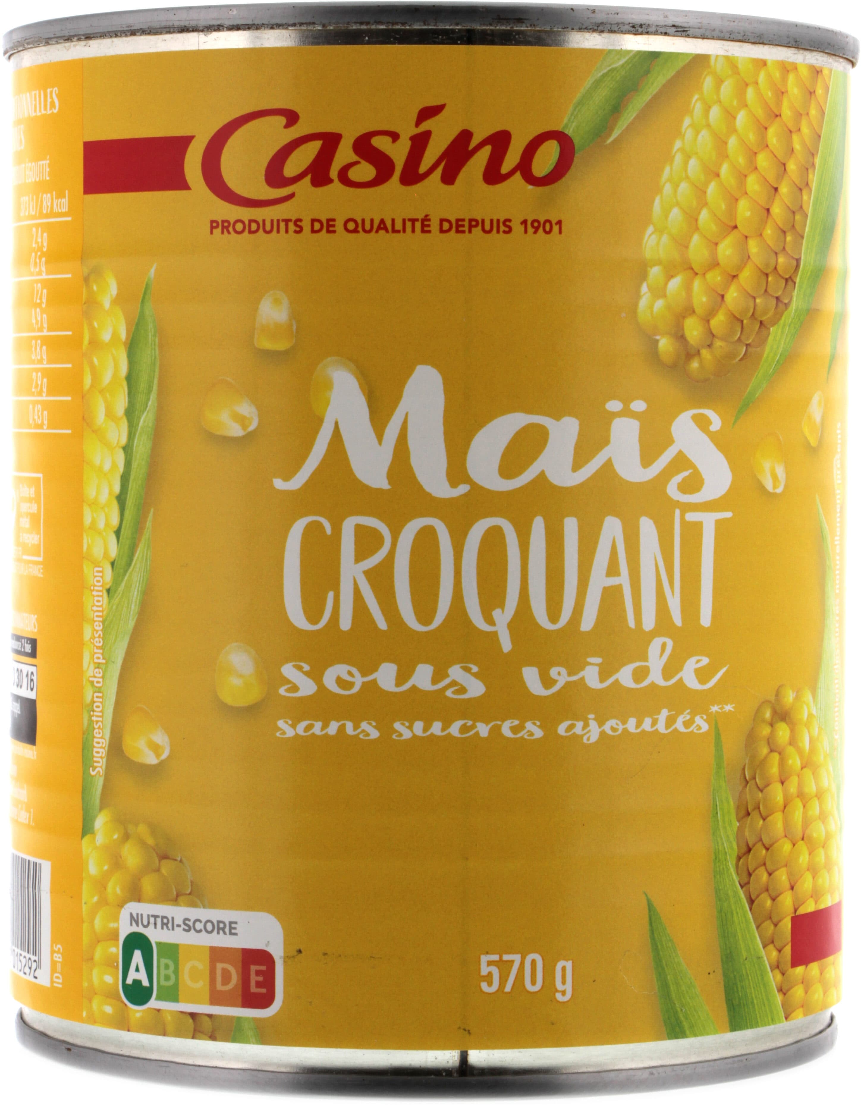 Casino Maïs croquant sous vide packshot