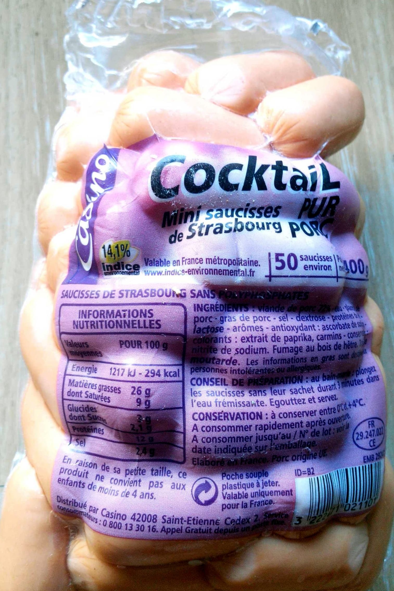 Casino Cocktails mini saucisses de Strasbourg pur porc packshot