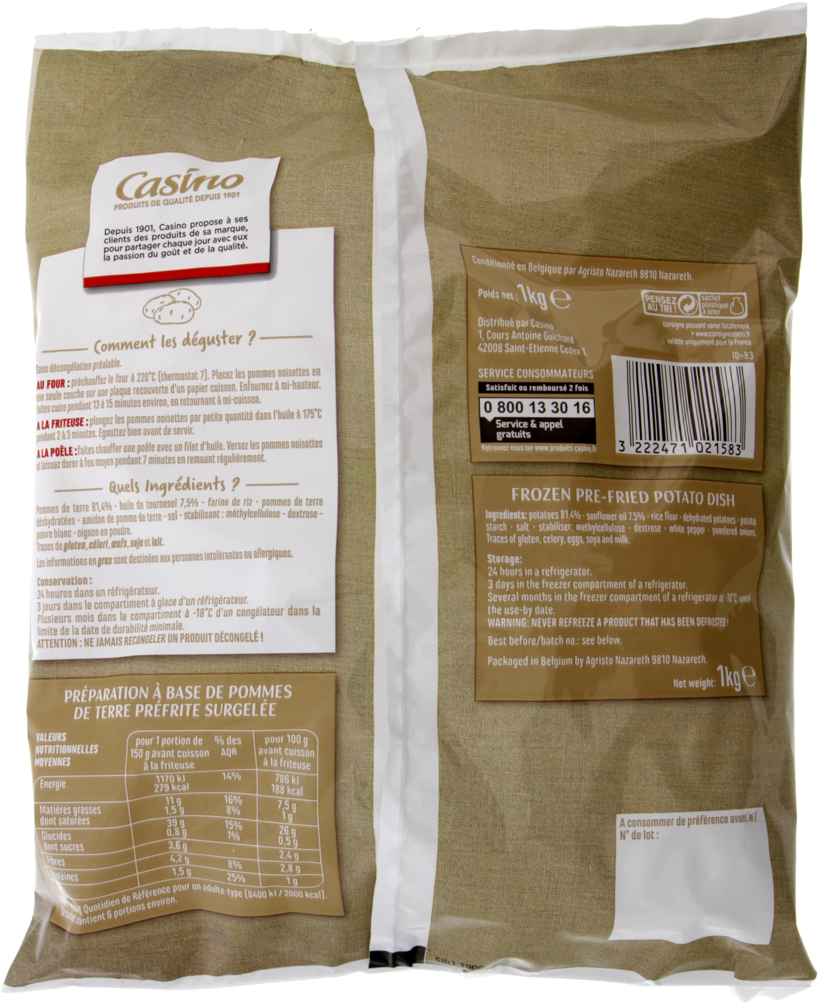 Casino Pommes Noisettes packshot