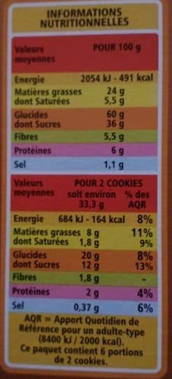 Casino Cookies Pépites de Chocolat et Nougatine packshot