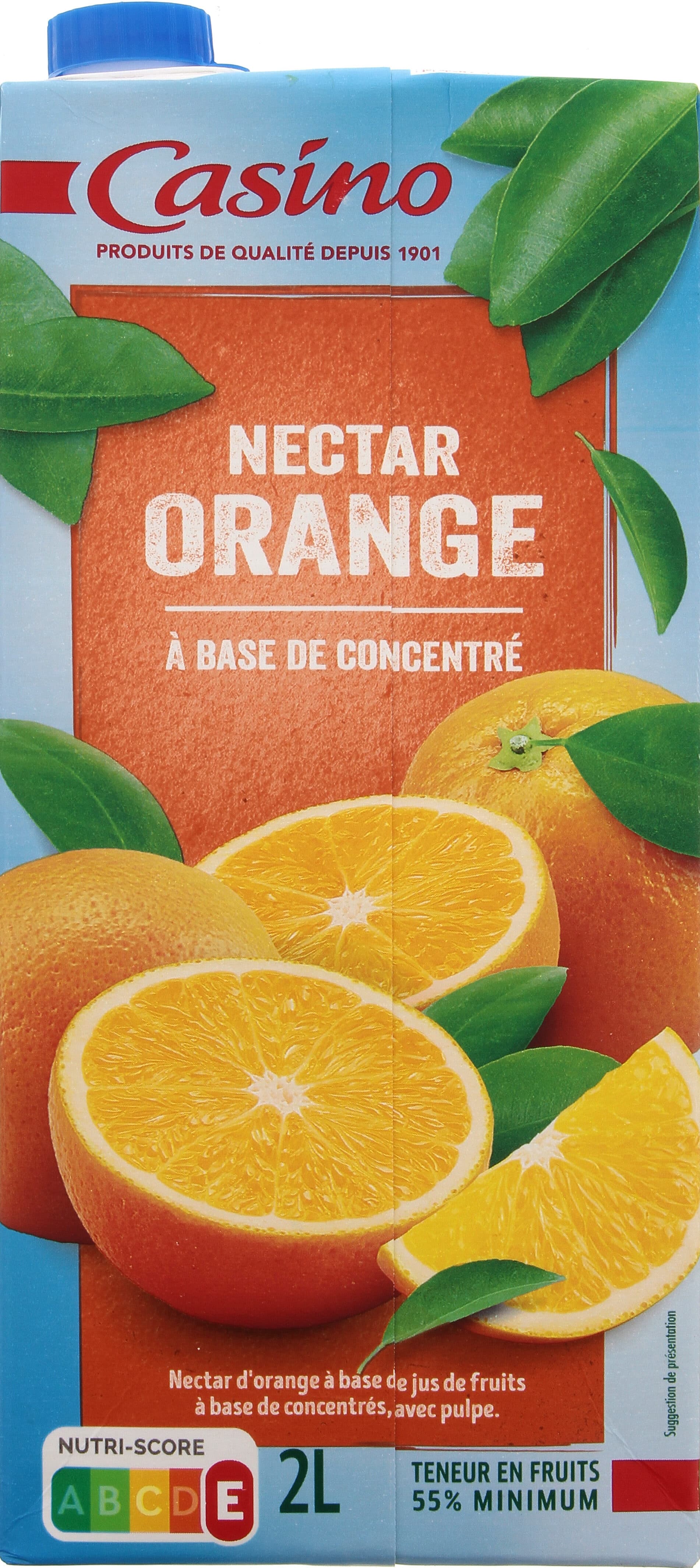 Casino Nectar d'orange à base de jus fruits à base de concentrés packshot