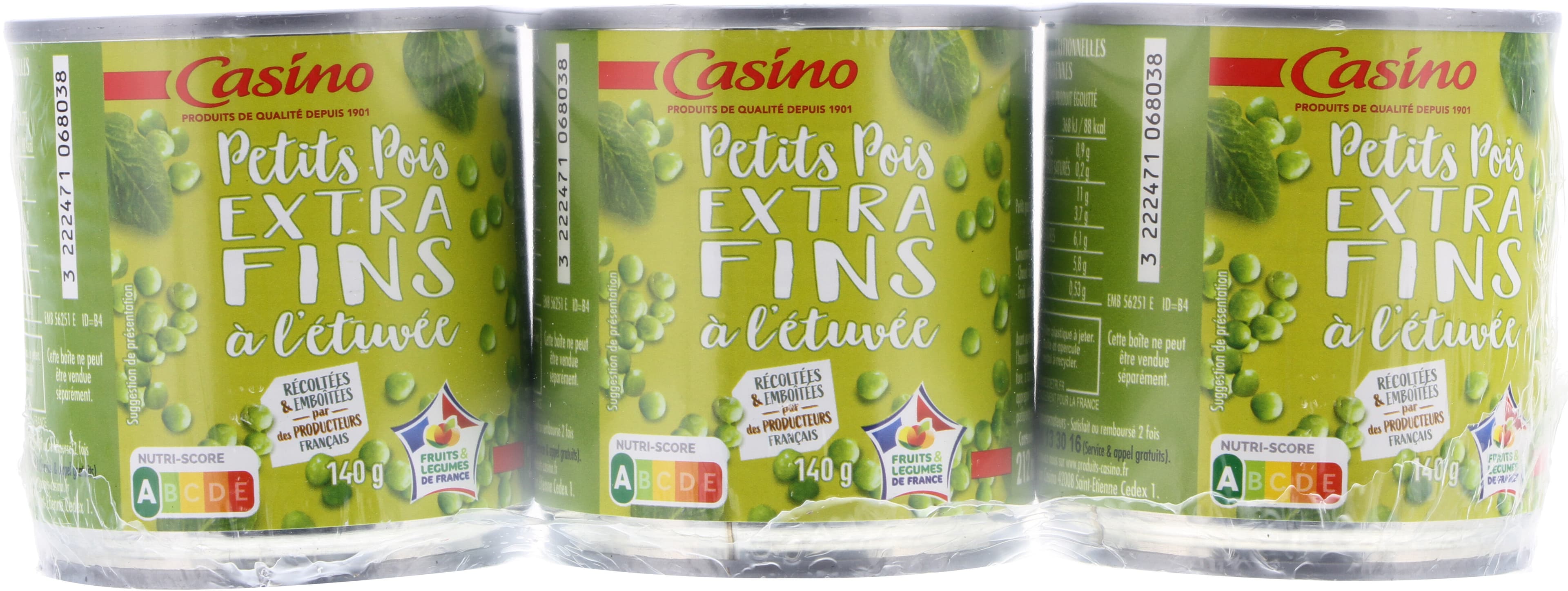 Casino Petits pois à l'étuvée extrafins packshot