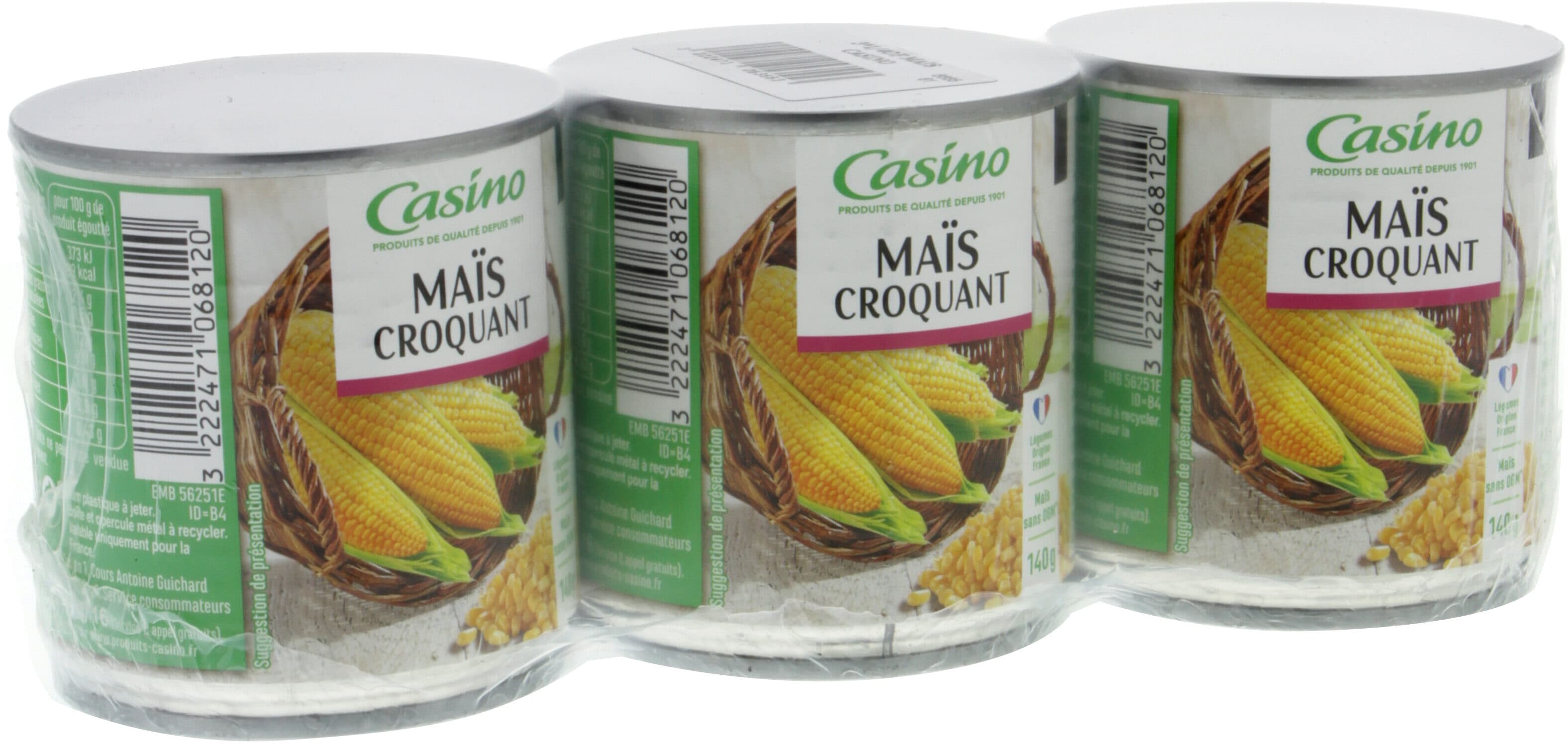 Casino Maïs croquant sous vide packshot