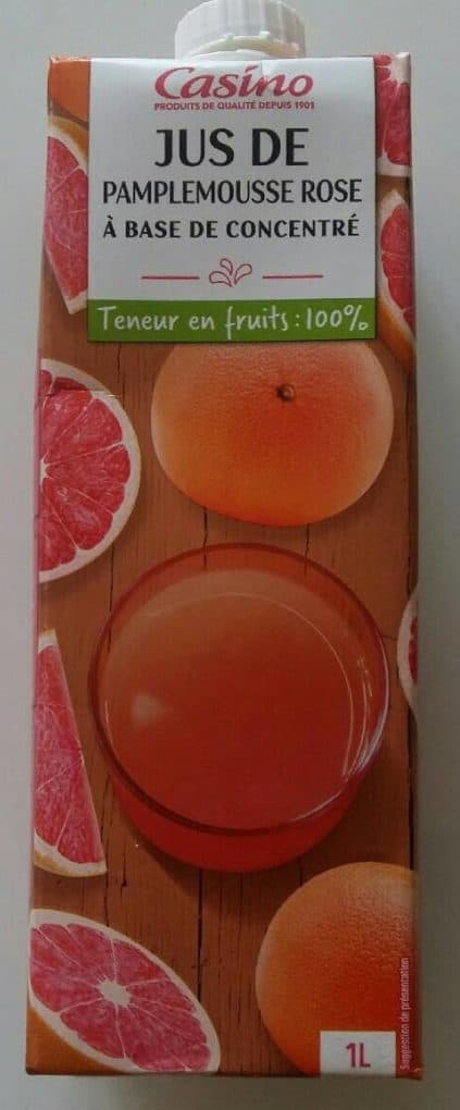 Casino Jus de pamplemousse rose à base de concentré packshot