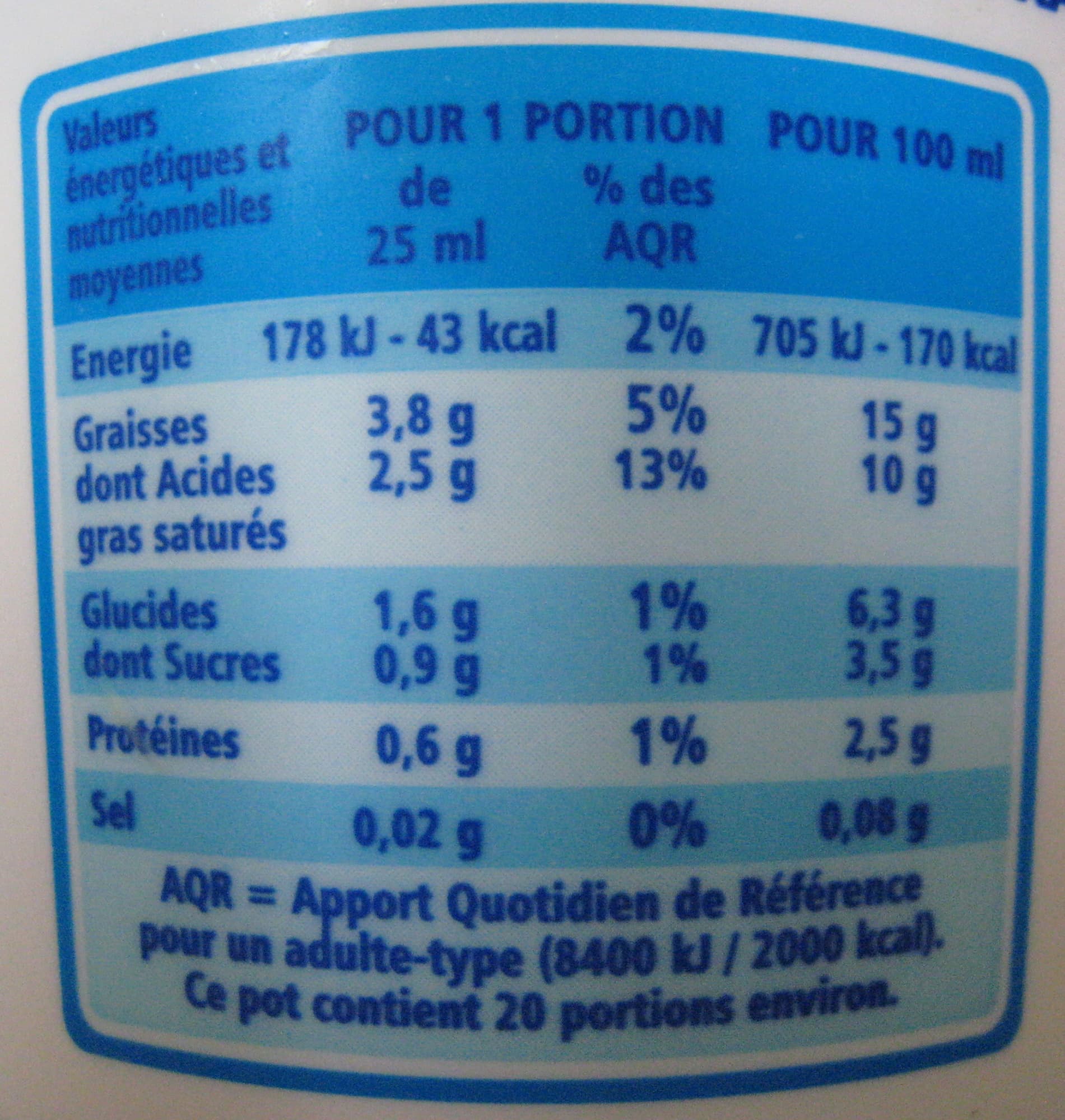 Casino Crème fraîche épaisse légère - 15% de matères grasses packshot