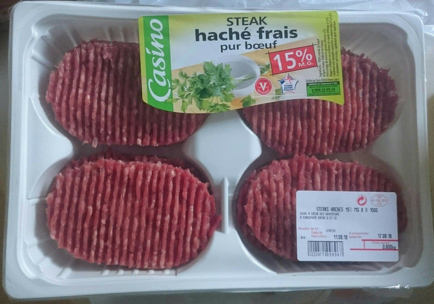 Casino Steak Haché Pur Bœuf 15% packshot