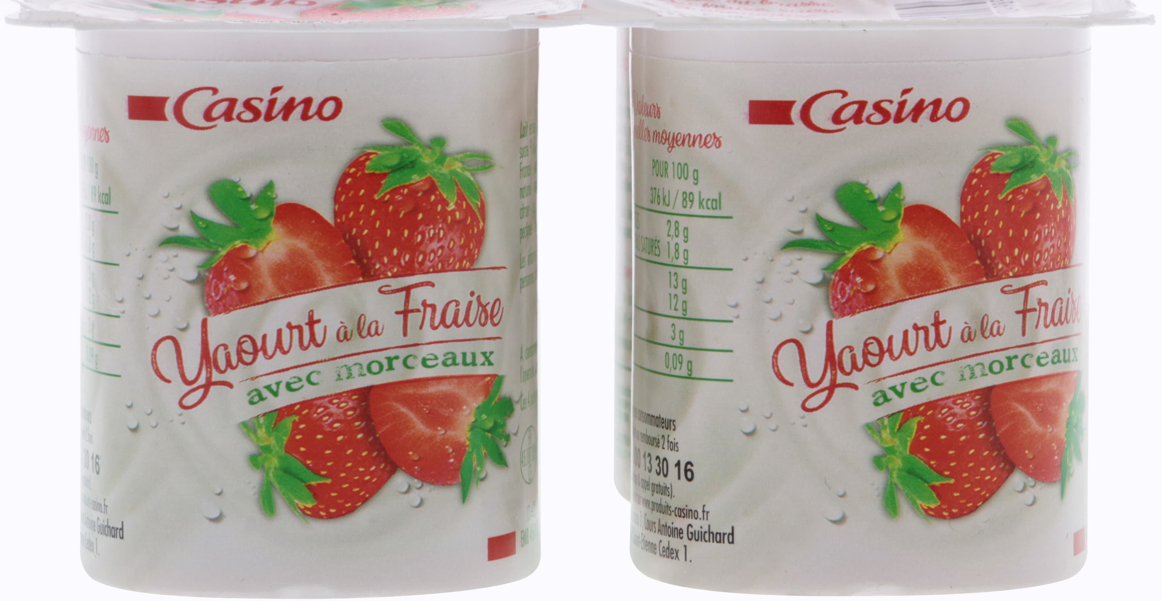 Casino Yaourt à la fraise avec morceaux packshot