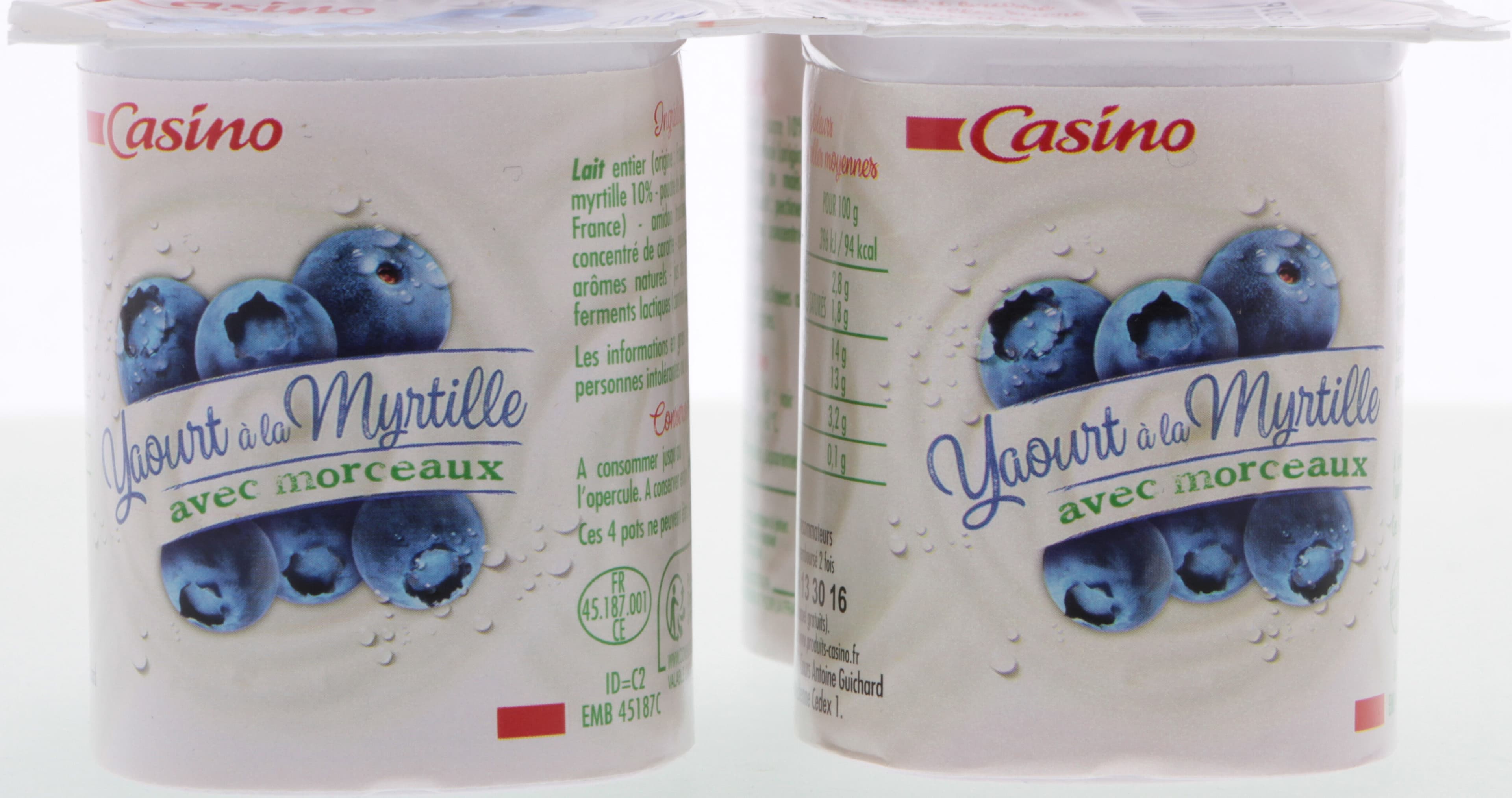 Casino Yaourt à la myrtille avec morceaux packshot
