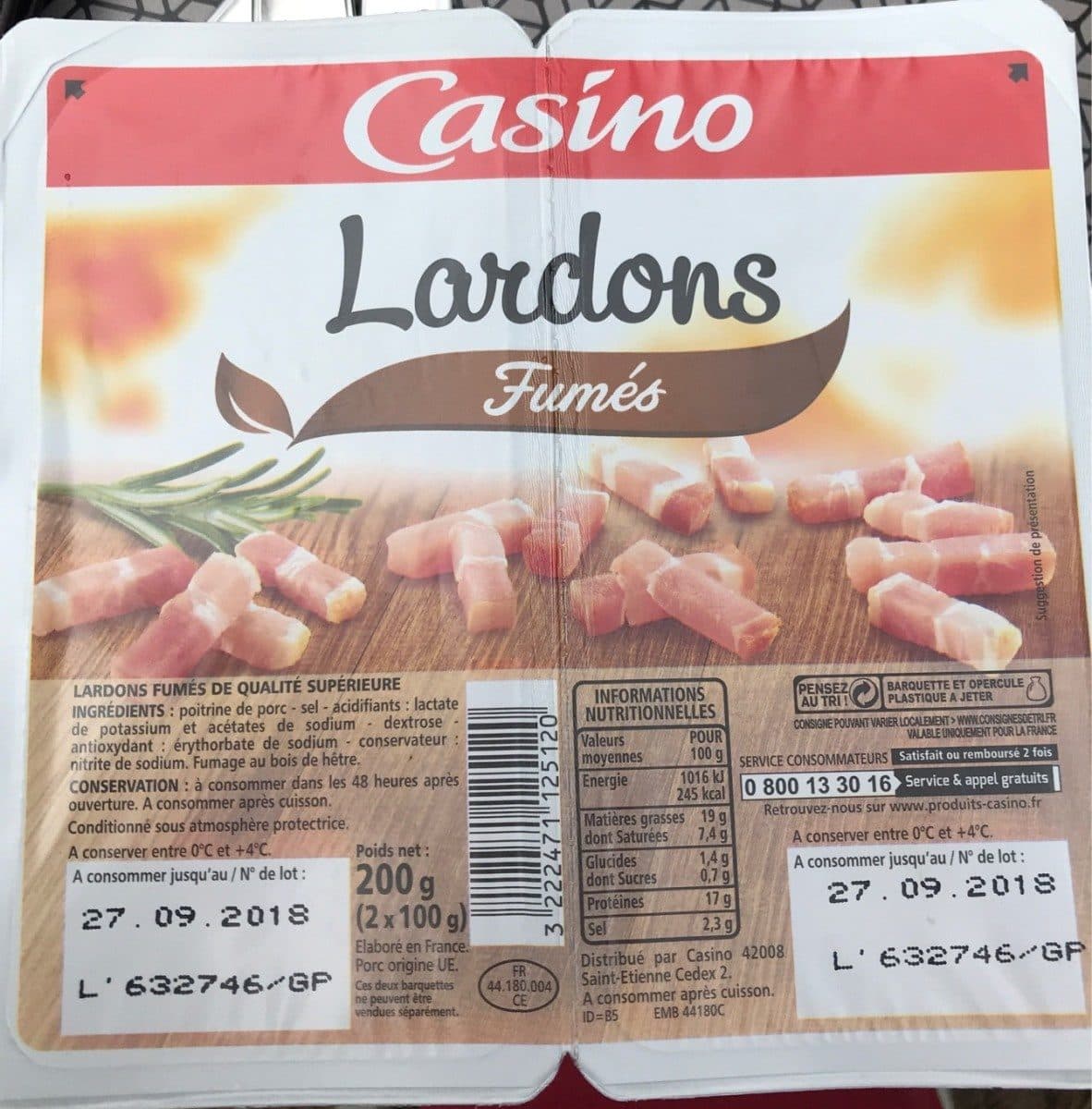 Casino Lardons fumés packshot
