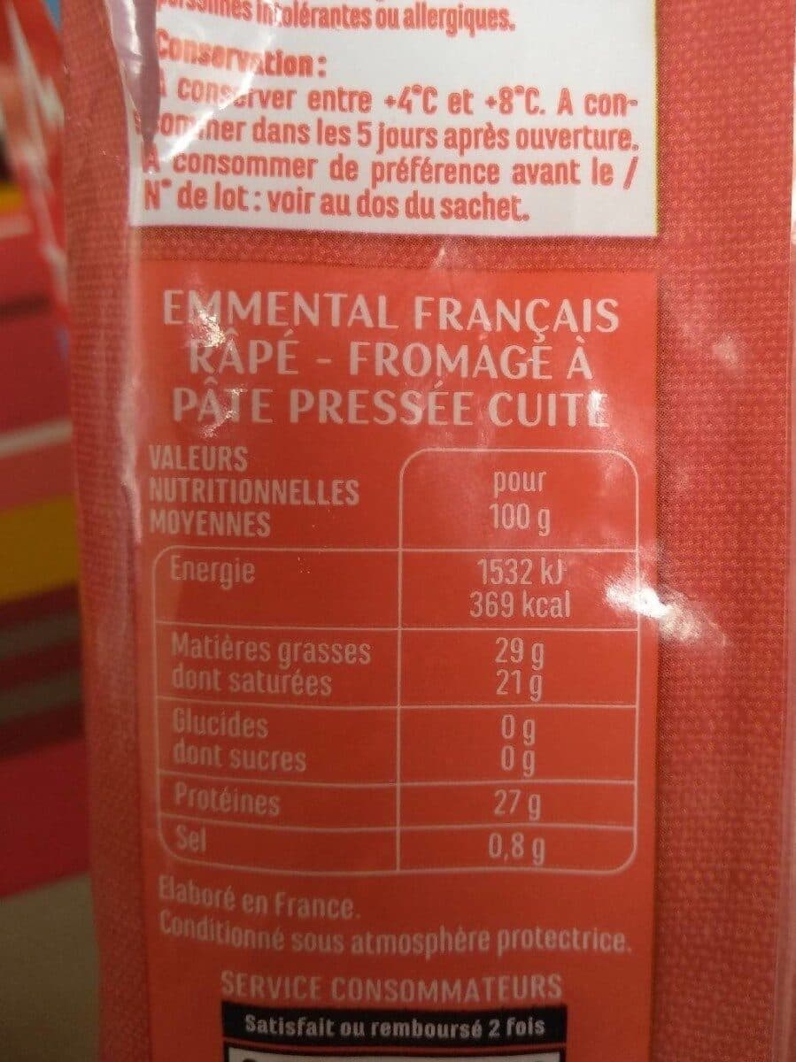 Casino Emmental français râpé packshot