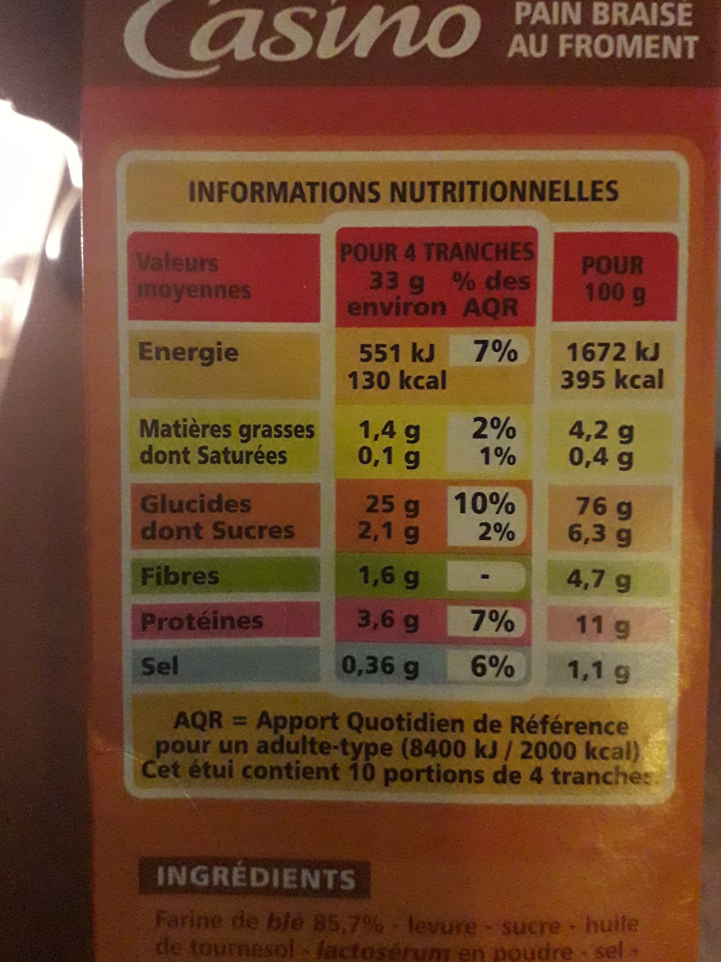 Casino Pain braisé packshot