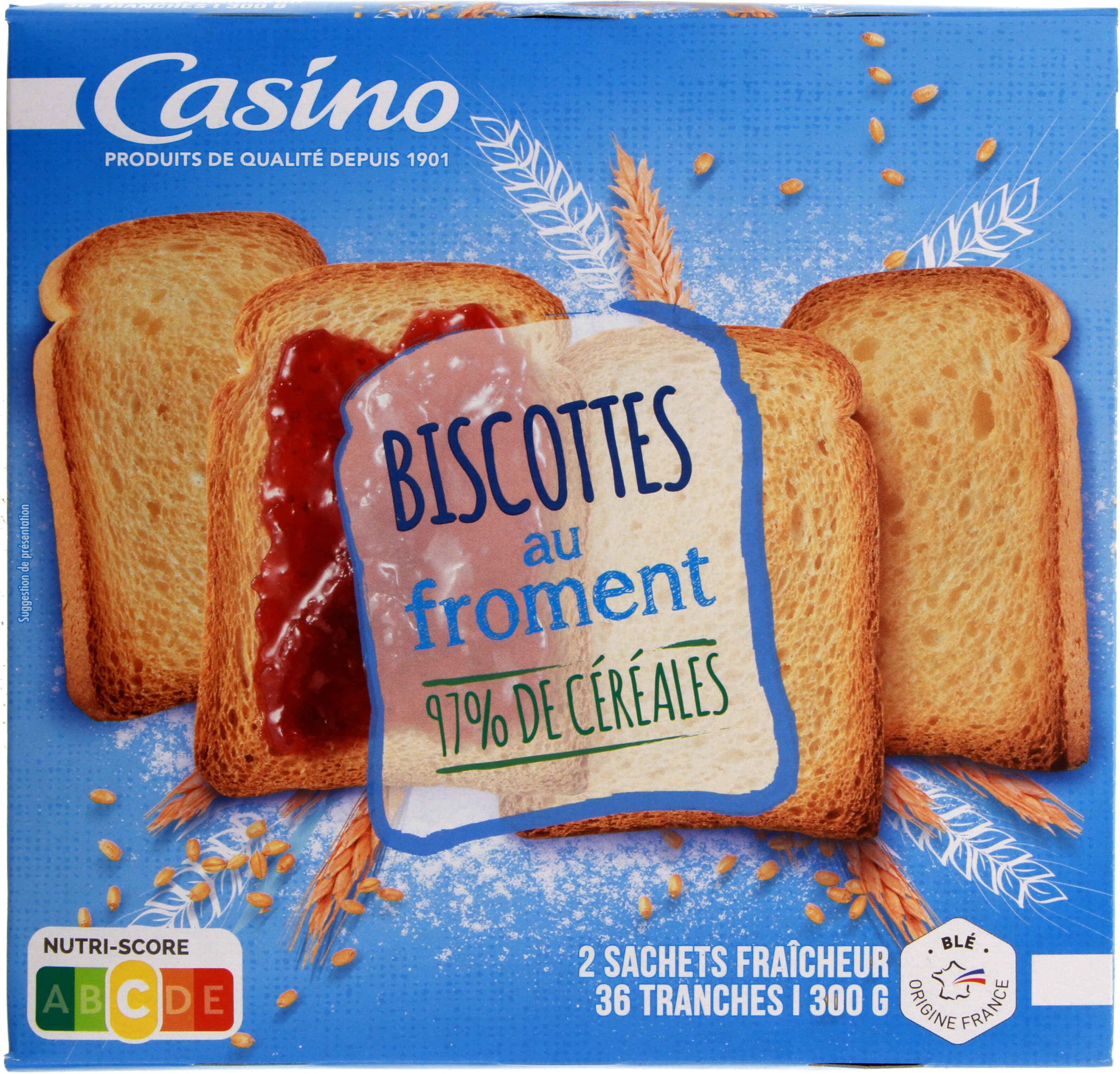 Casino Biscottes au froment 36 Tranches packshot