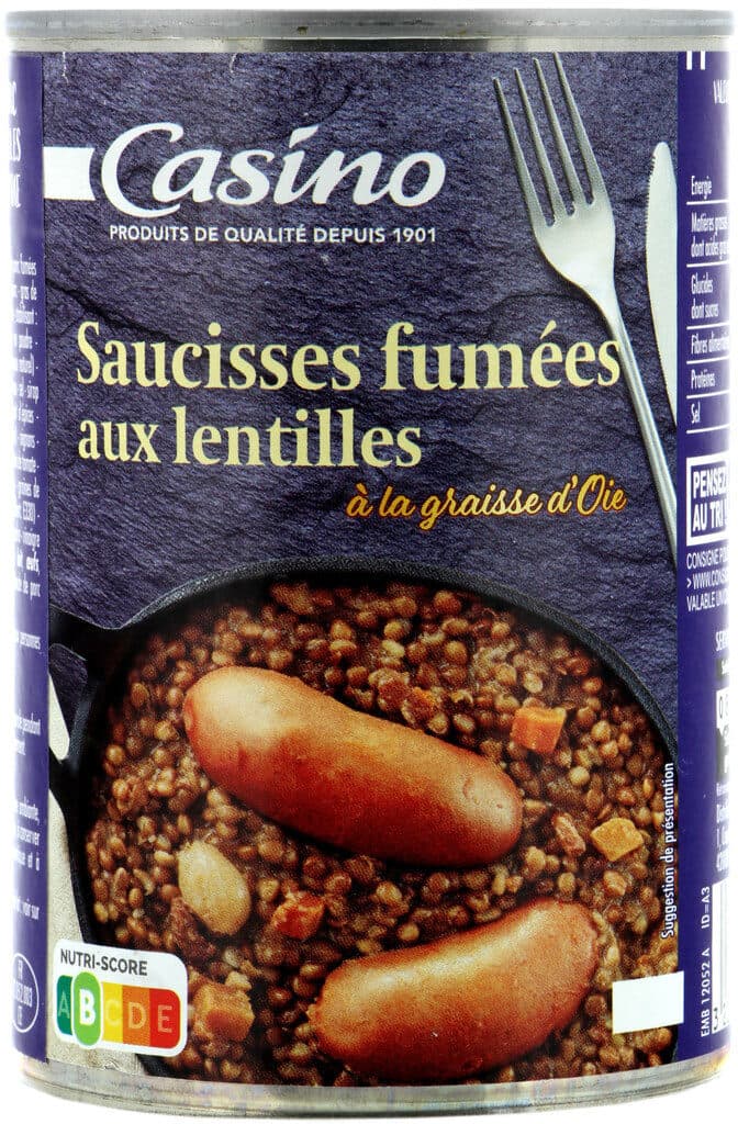 casino Saucisses aux lentilles à la graisse d'oie (1 portion) packshot