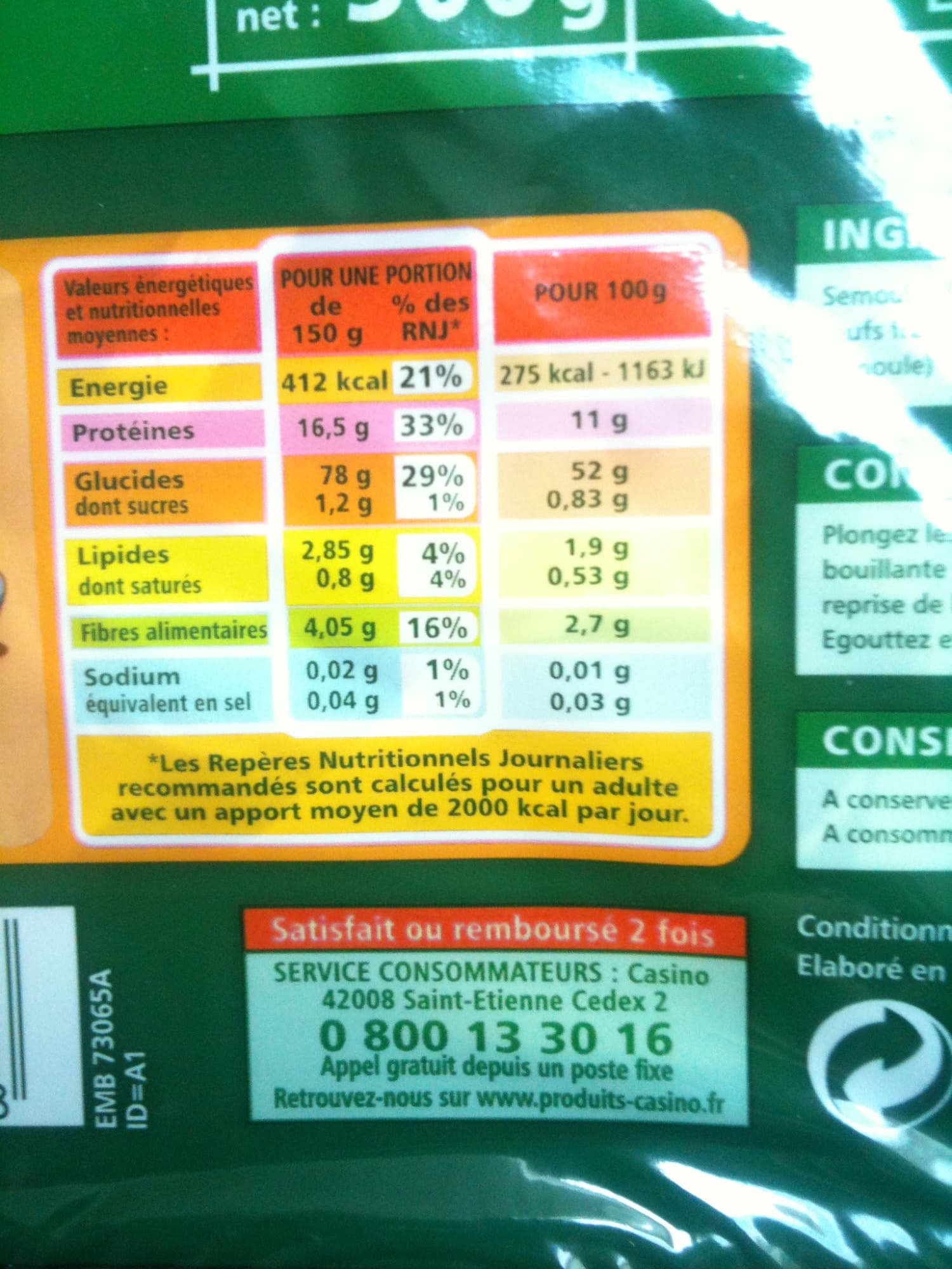 Casino Tagliatelles aux Œufs Frais packshot