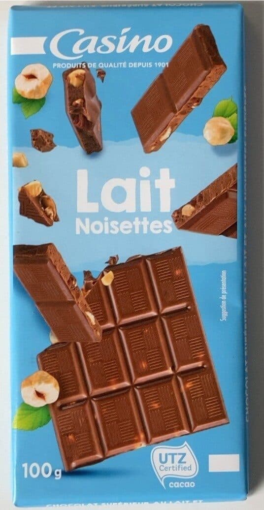 Casino Chocolat superieur au lait et aux noisettes packshot