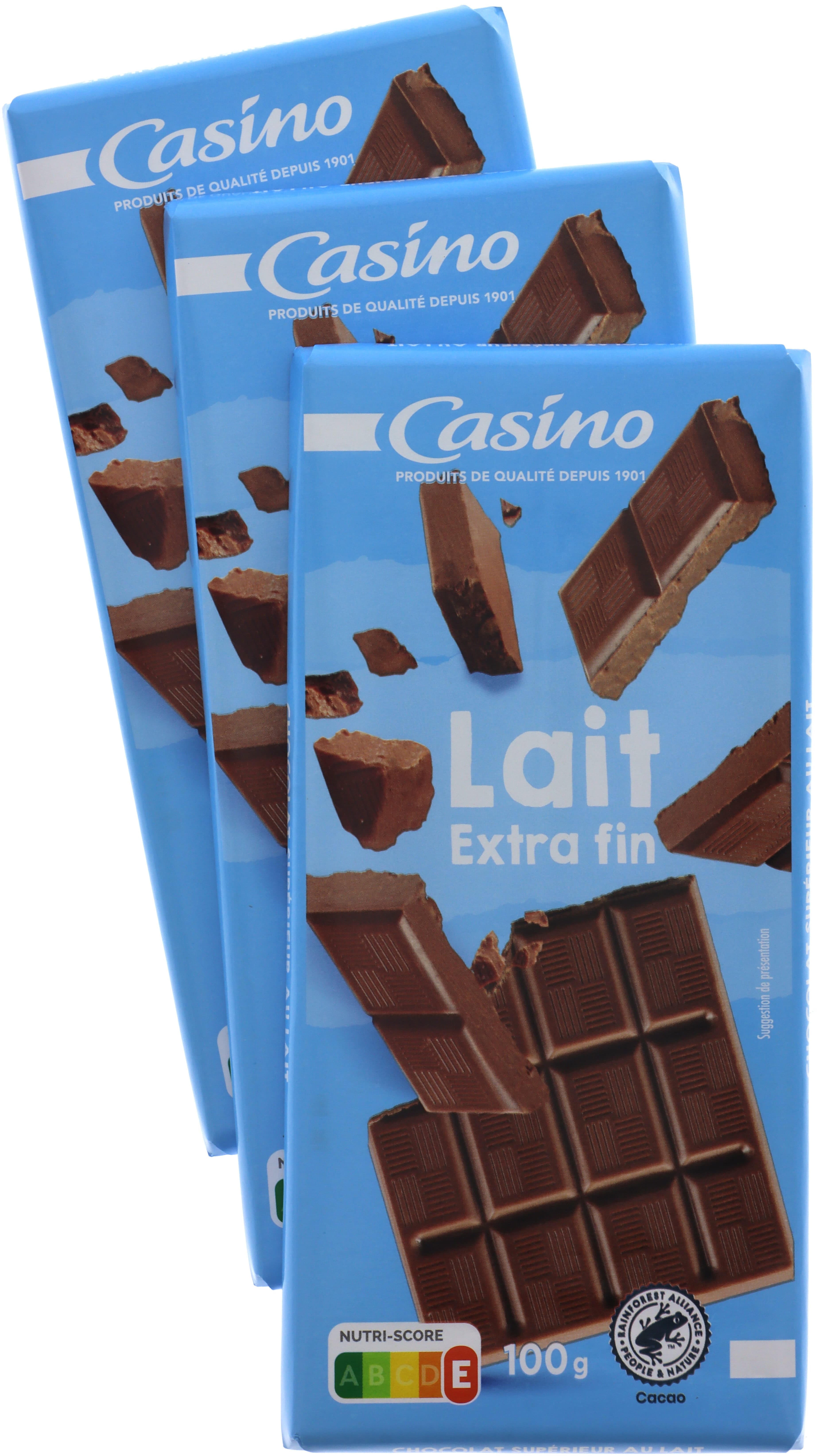 Casino Chocolat au lait familial 3x packshot