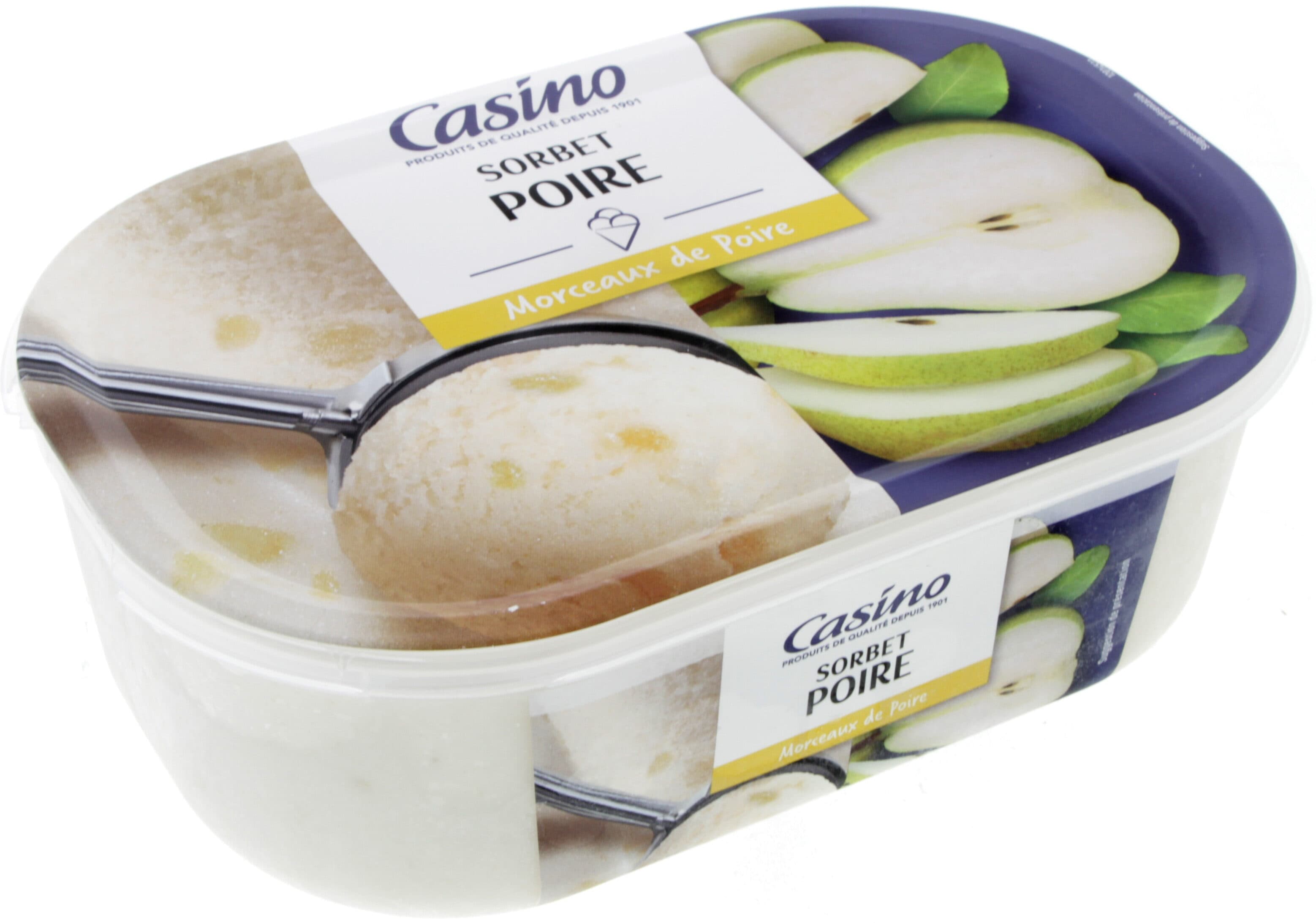 Casino Sorbet poire avec morceaux de poire packshot