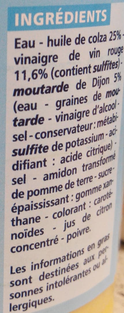 Casino Vinaigrette nature allégée en matières grasses packshot