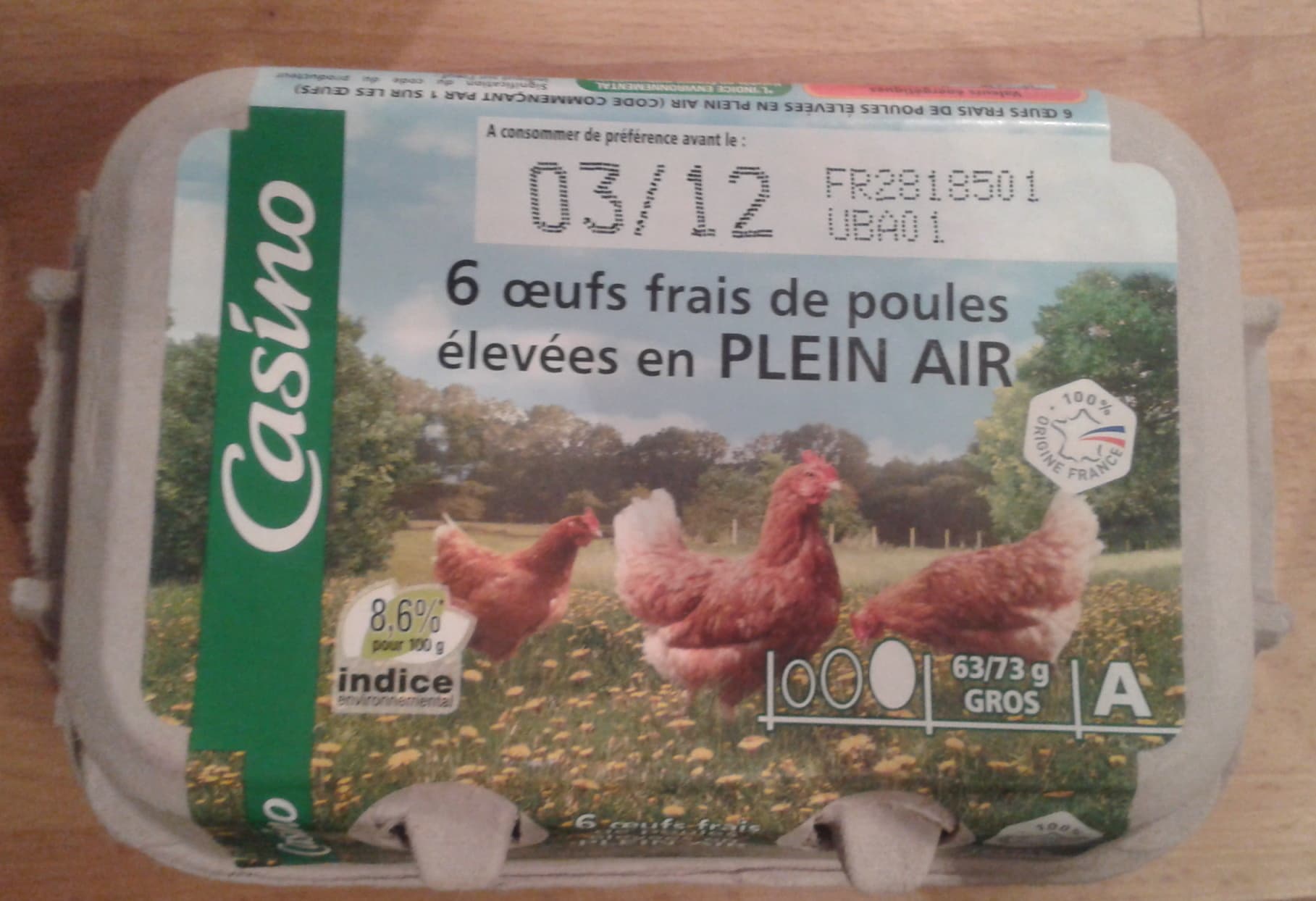 Casino 6 / 12 Oeufs frais packshot