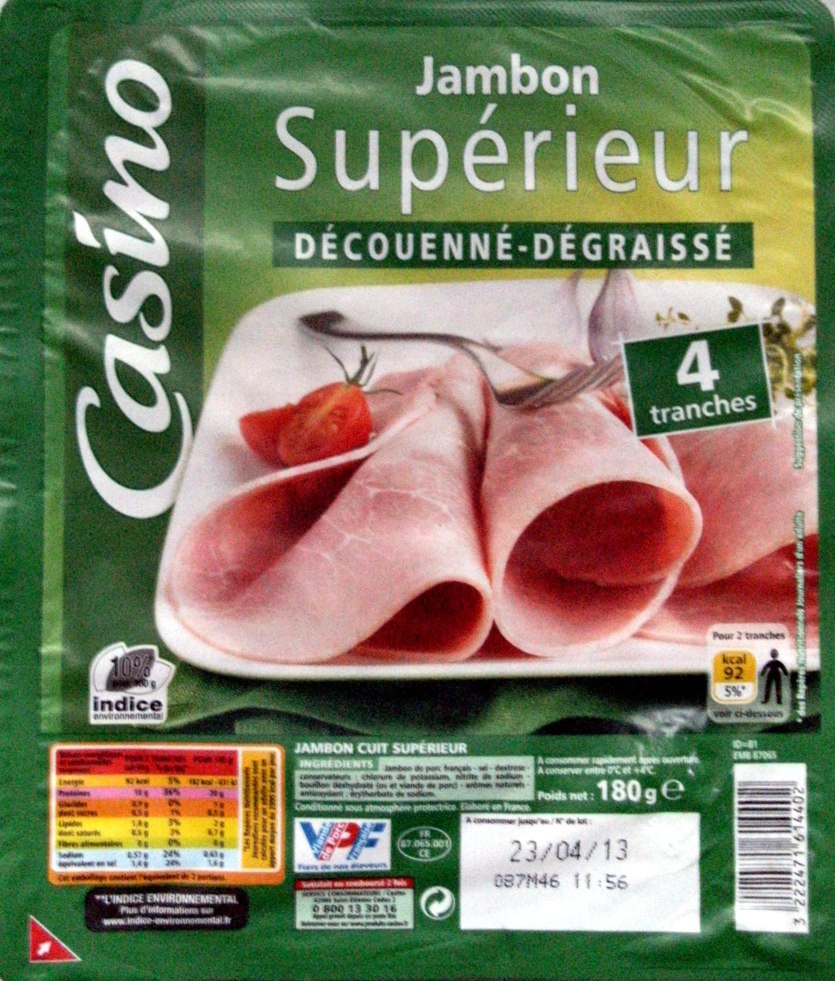 Casino Jambon Supérieur Découenné - Dégraissé packshot