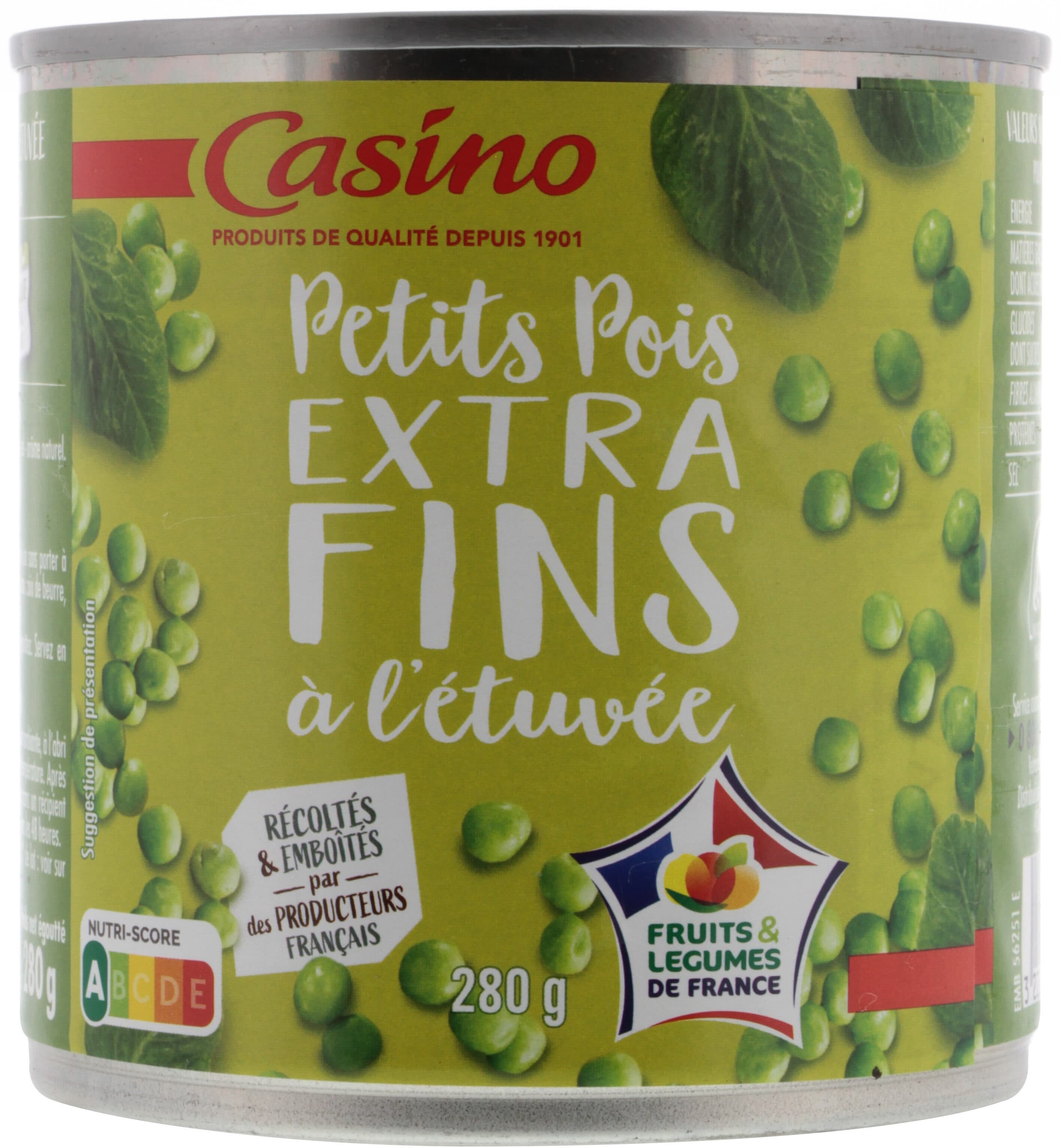 Casino Petits pois à l'étuvée extrafins packshot