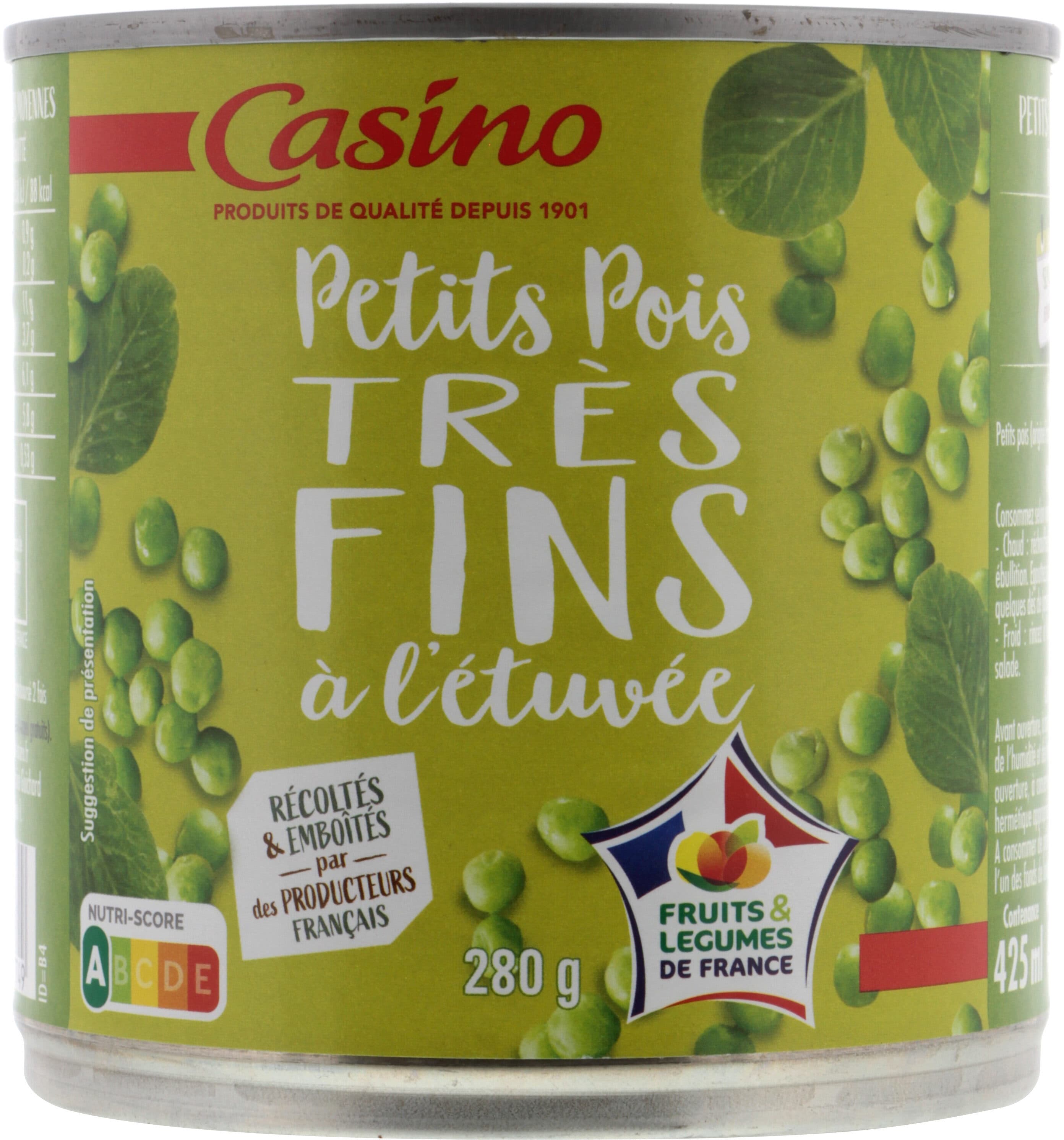 Casino Petits pois à l'étuvée très fins packshot