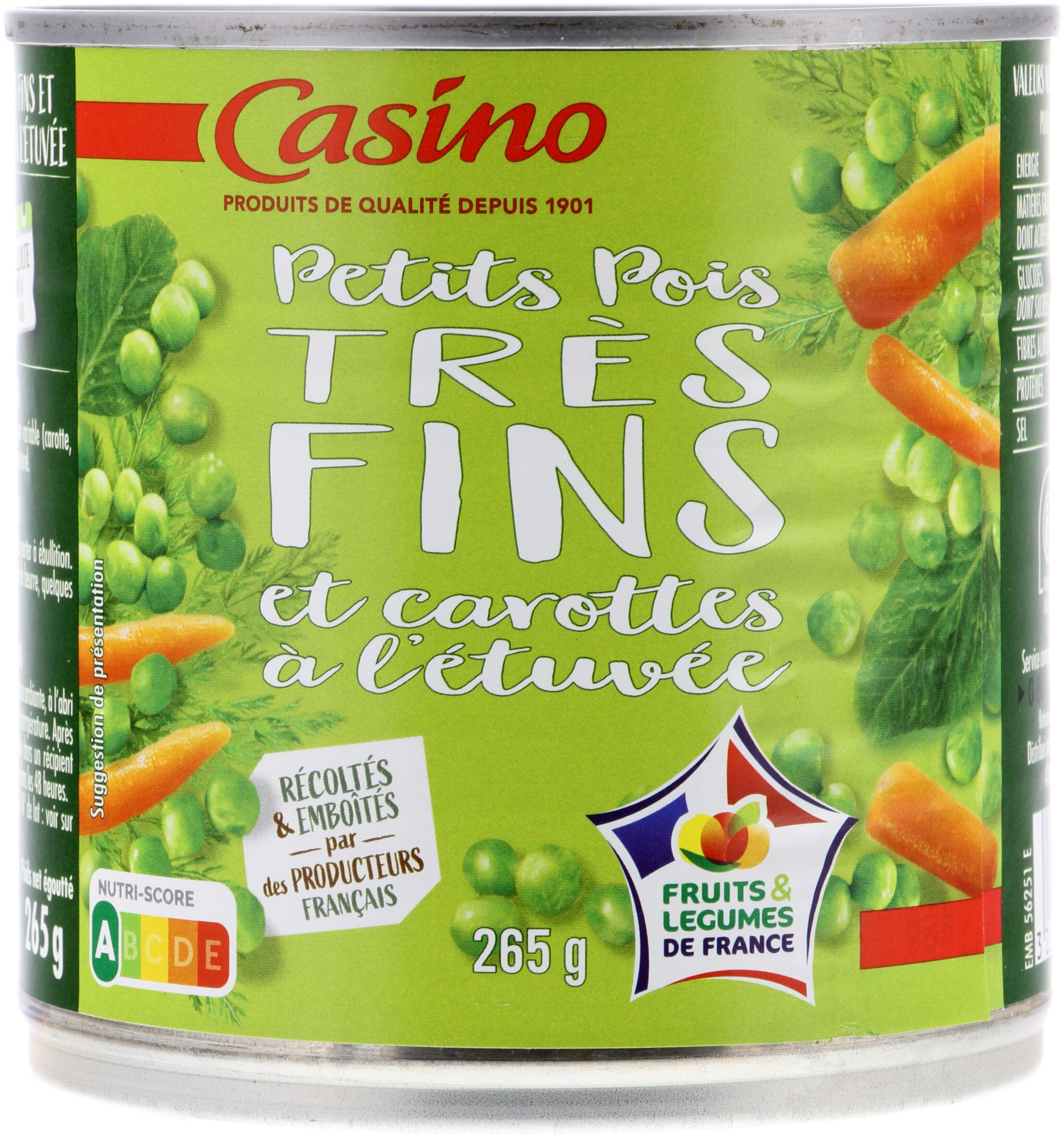 Casino Petits pois très fins et jeunes carottes à l'étuvée packshot