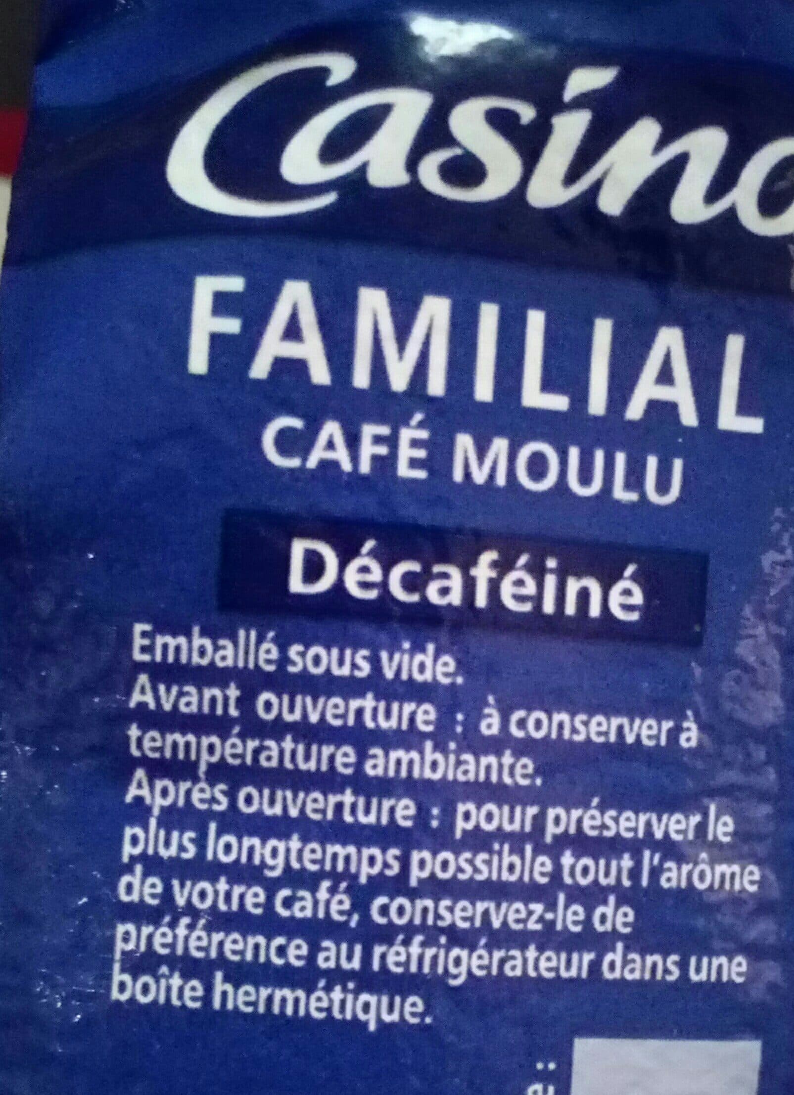 Casino Familial Café moulu décaféiné packshot