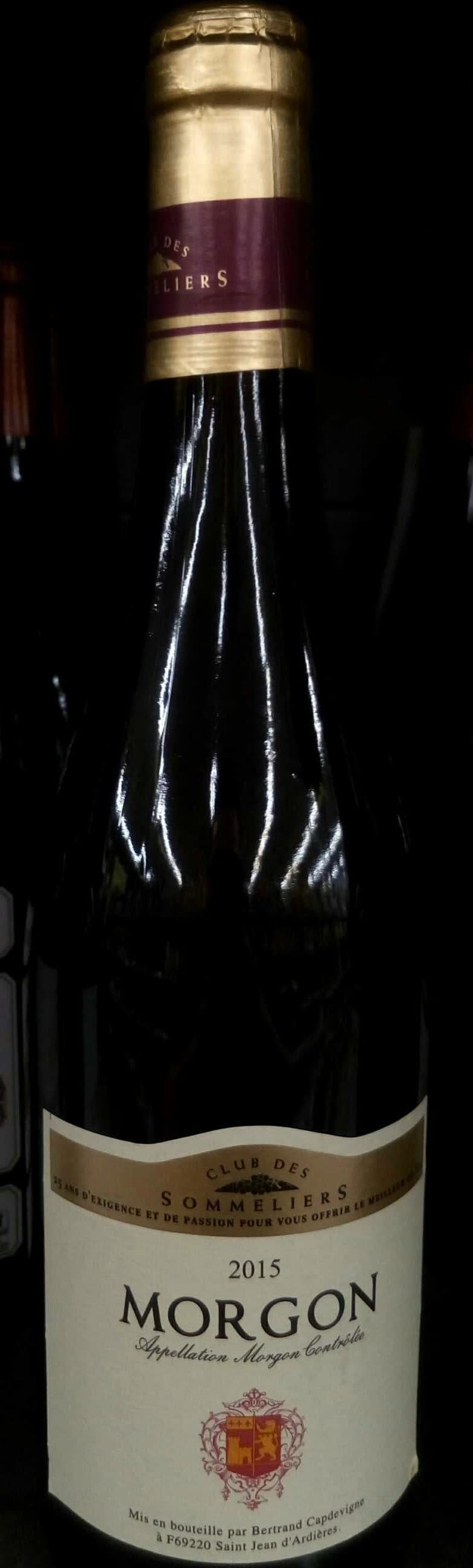 Club des Sommeliers Morgon 2015 packshot