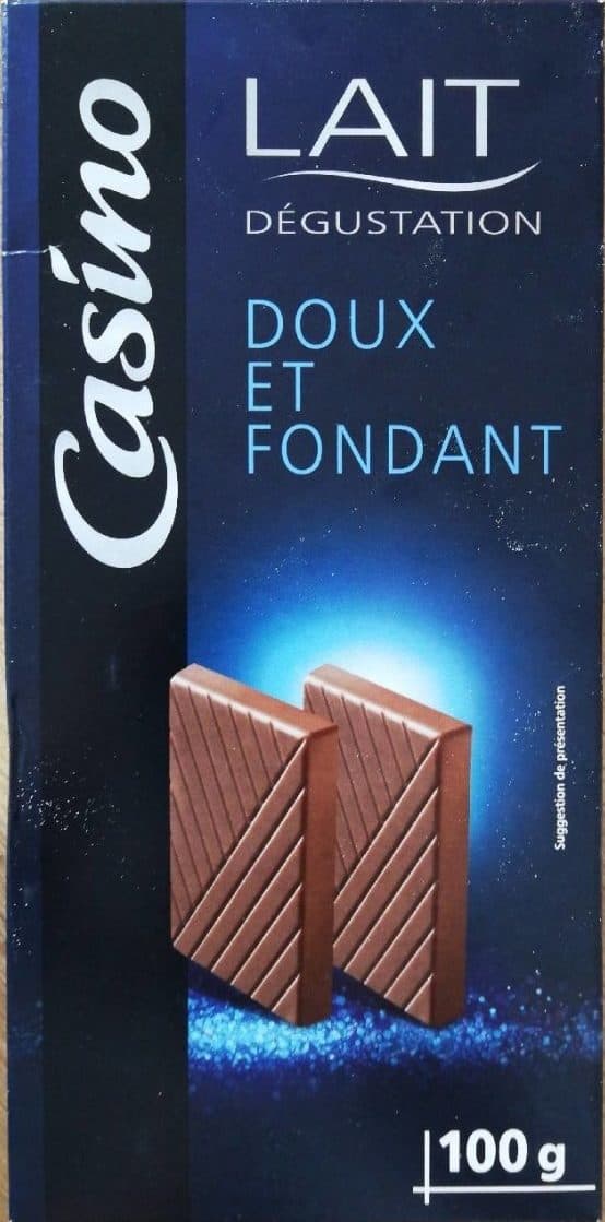 Casino chocolat lait dégustation packshot