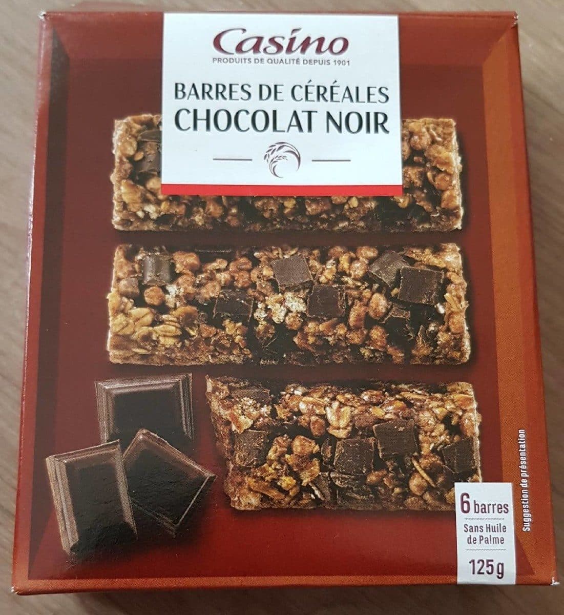 Casino Barres de Céréales Chocolat Noir packshot