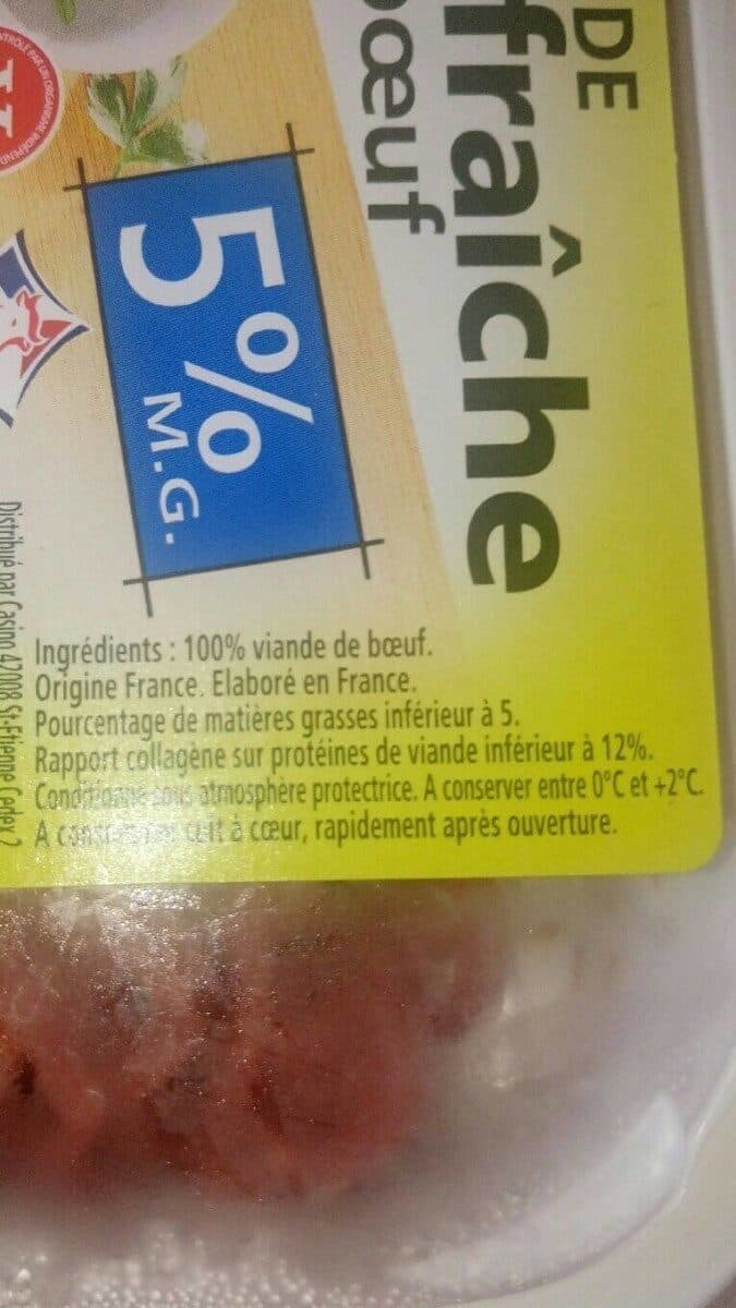 Casino Viande Hachée Pur Boeuf 5% packshot
