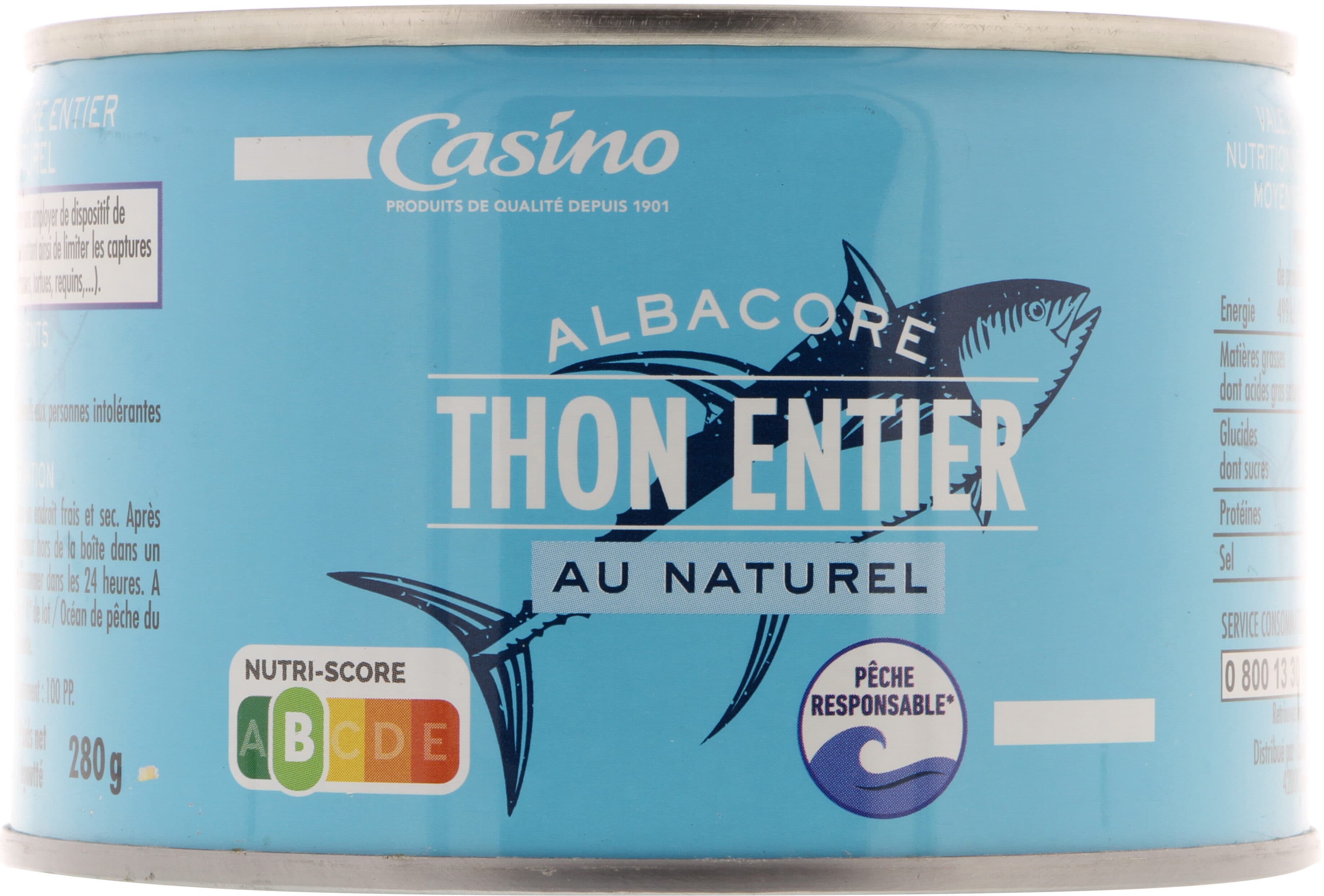 Casino Thon Albacore au Naturel packshot