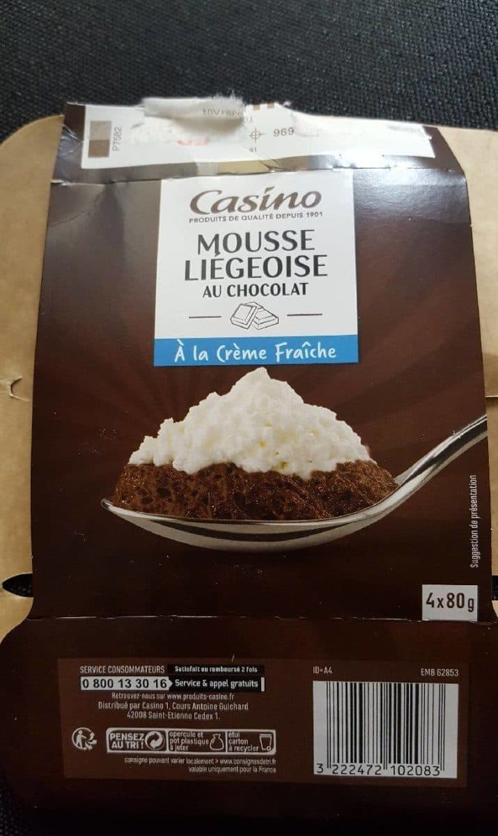 Casino Mousse liégeoise au chocolat packshot
