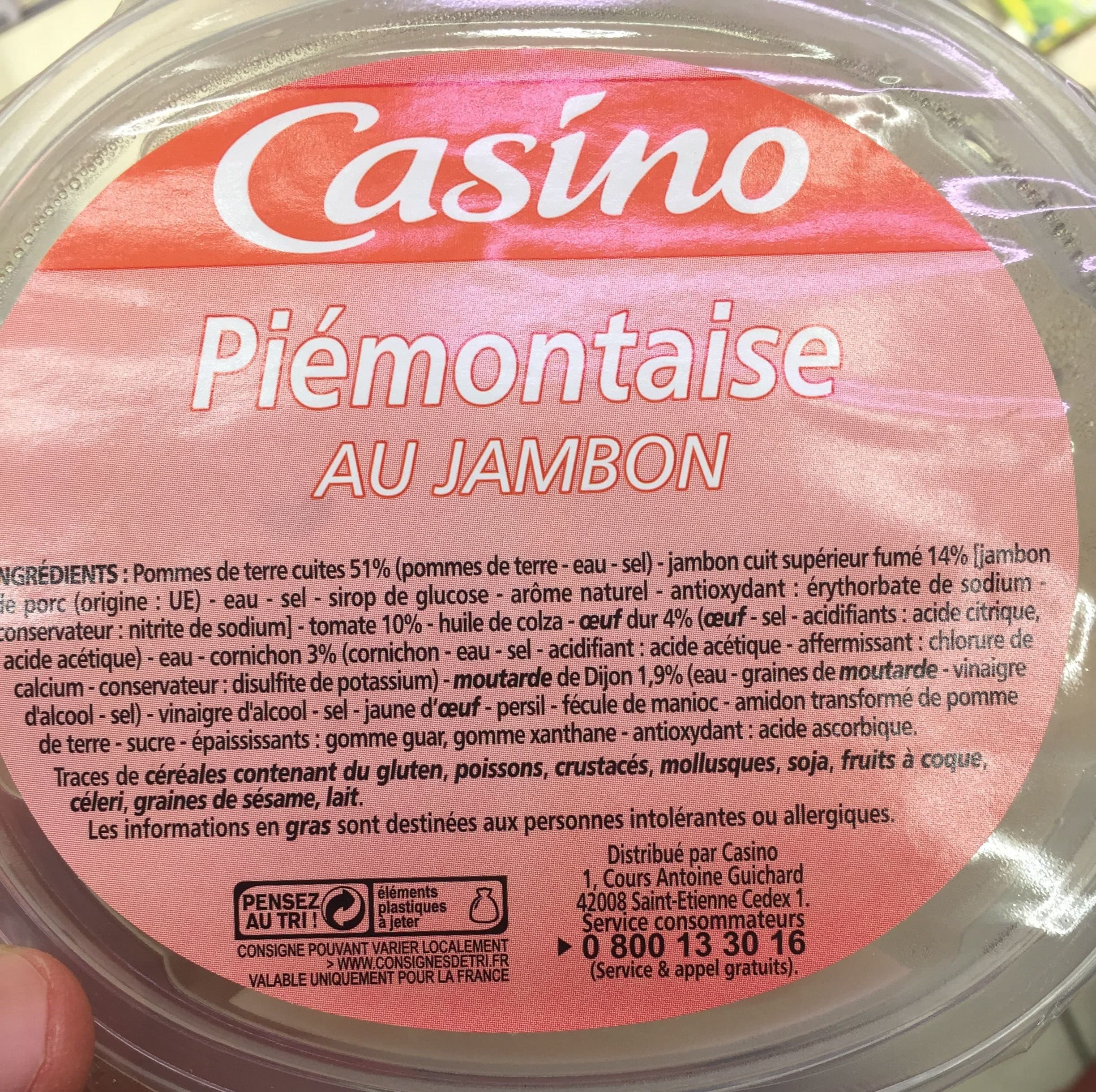 Casino Piémontaise au jambon packshot