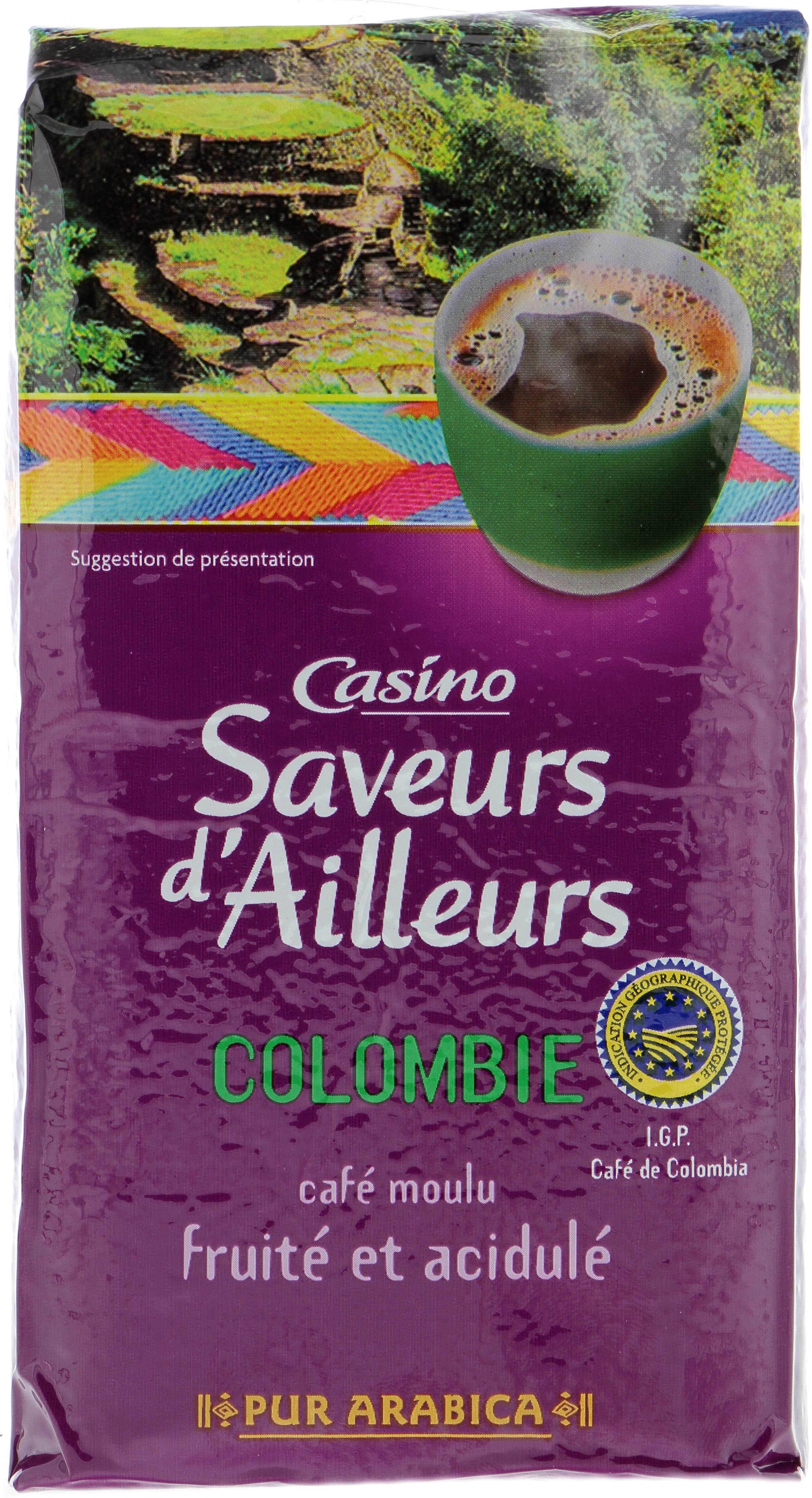 Casino Pur Colombie 100% arabica Fruité et acidulé packshot