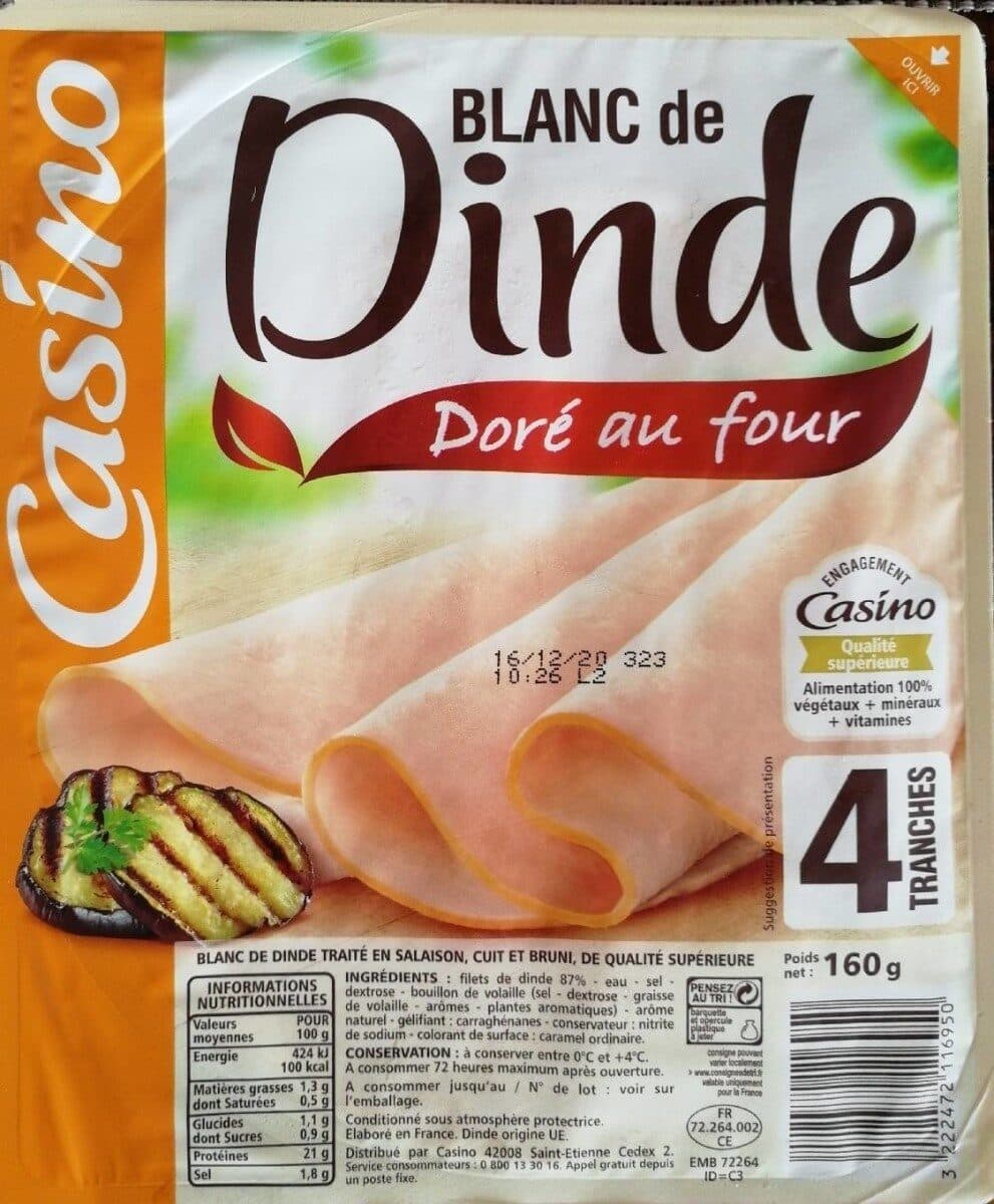 Casino Blanc de Dinde Doré au four 4 Tranches packshot