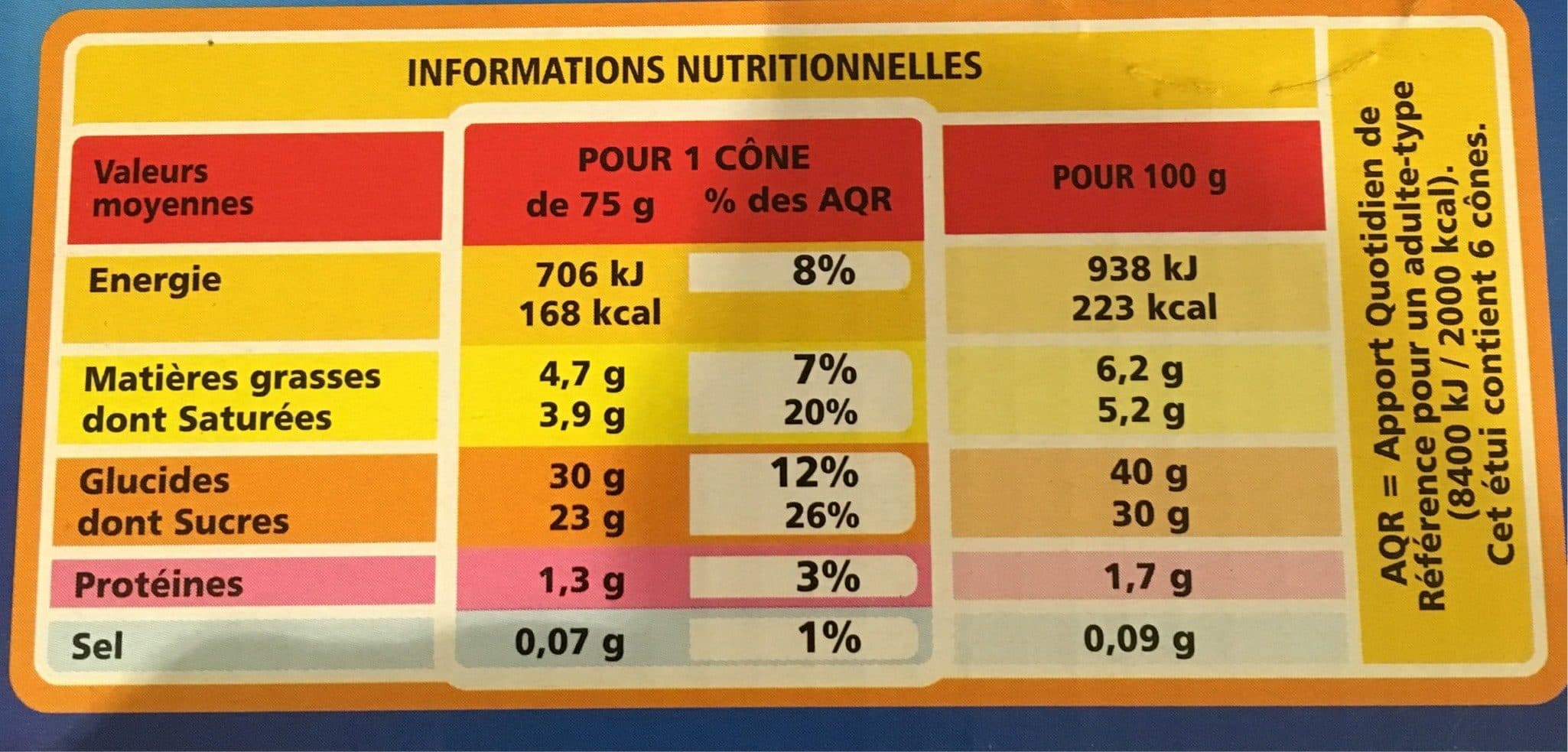 Casino Cônes Pêche Poire Abricot x6 packshot
