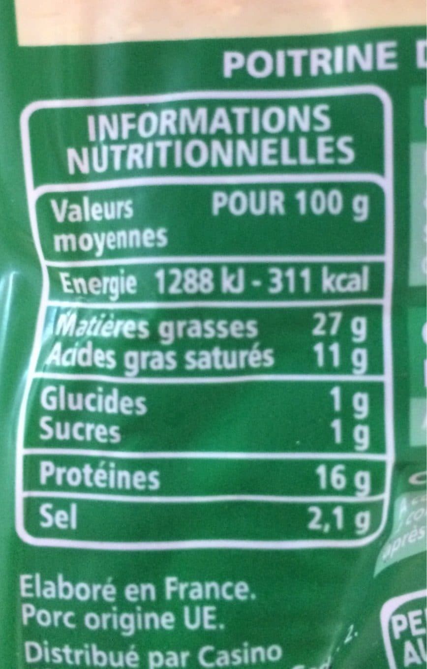 Casino Poitrine tranches épaisses découennées sans cartilage packshot
