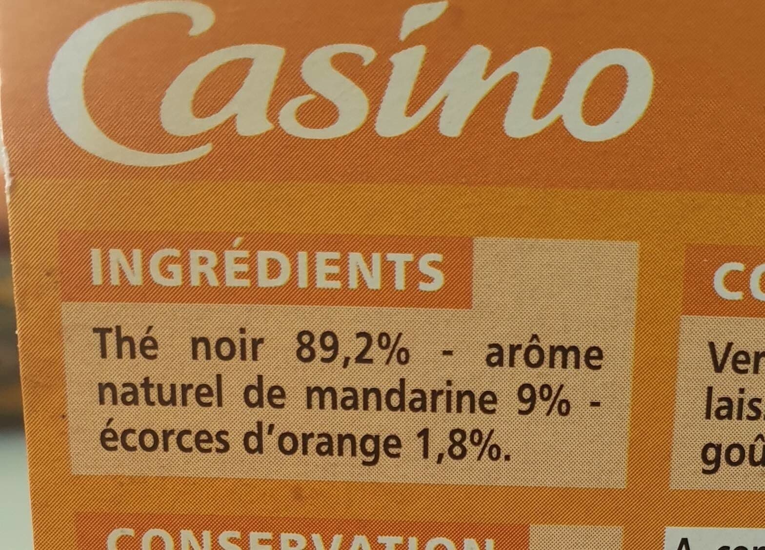 Casino Thé noir mandarine 25 sachets fraîcheur packshot
