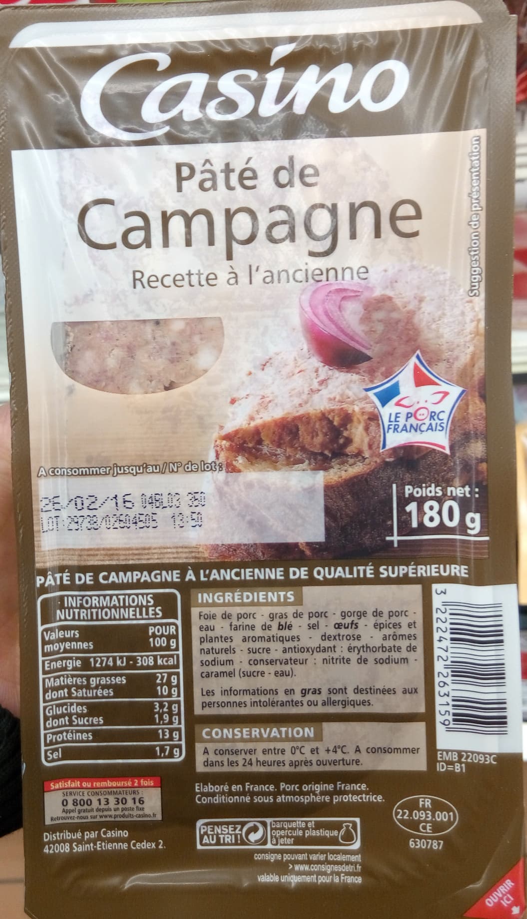 Casino Paté de campagne recette à l'ancienne packshot