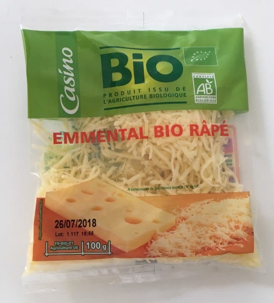 Casino Emmental bio râpé packshot