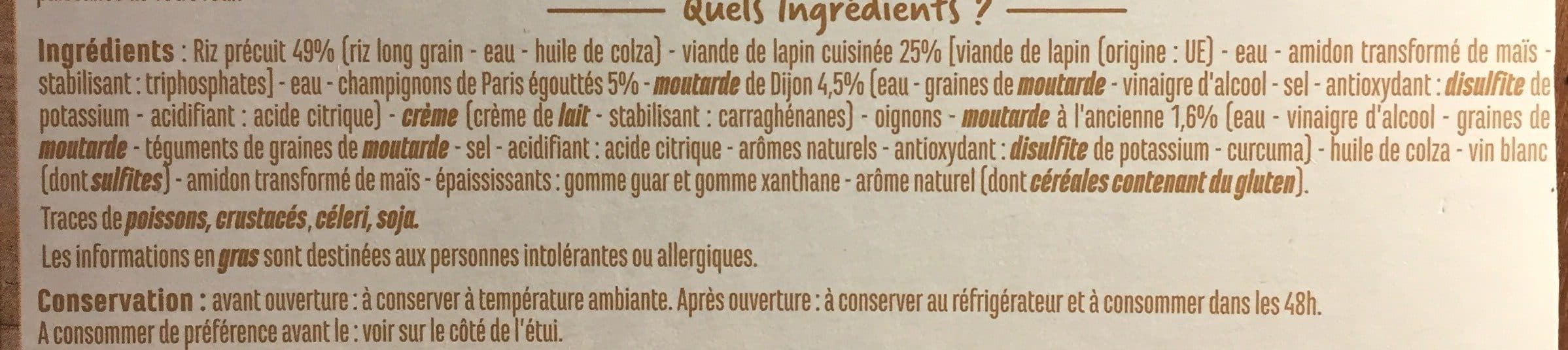 Casino Lapin aux deux moutardes et riz packshot
