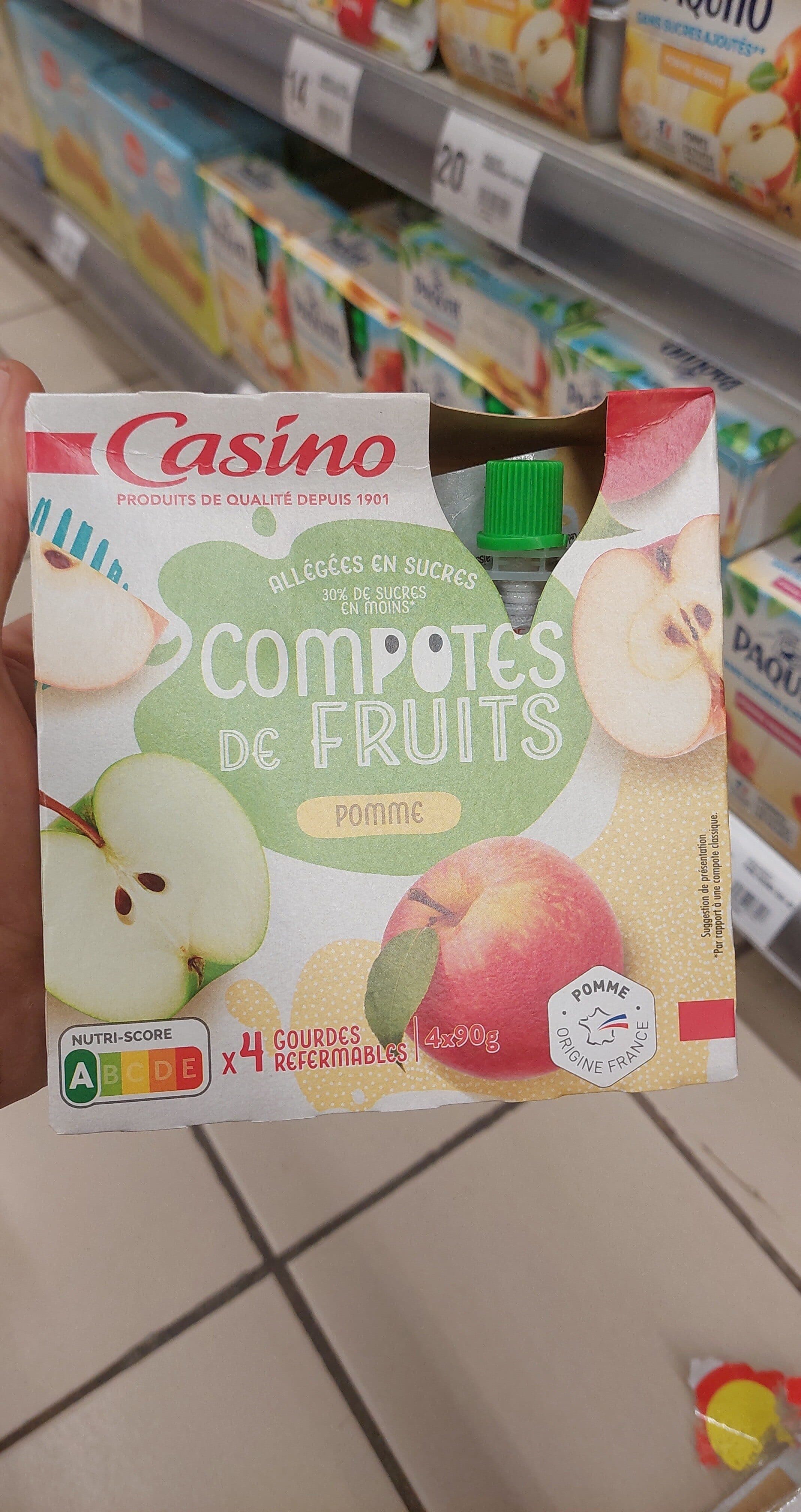 Casino Compot' Pomme - Allégée en sucres - 30% de sucres en moins packshot