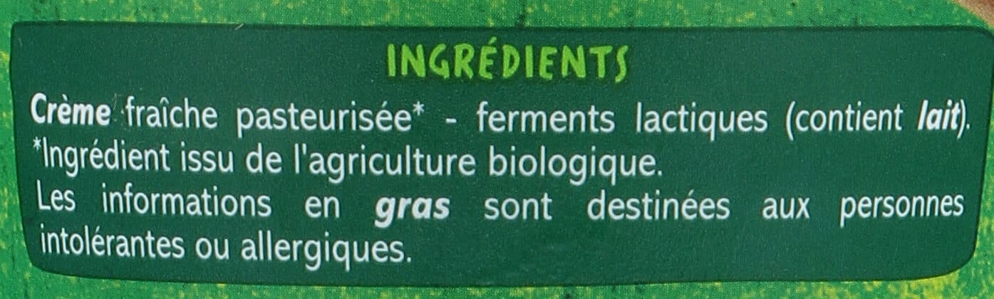 Casino Crème fraîche épaisse Produit de l'agriculture biologique packshot