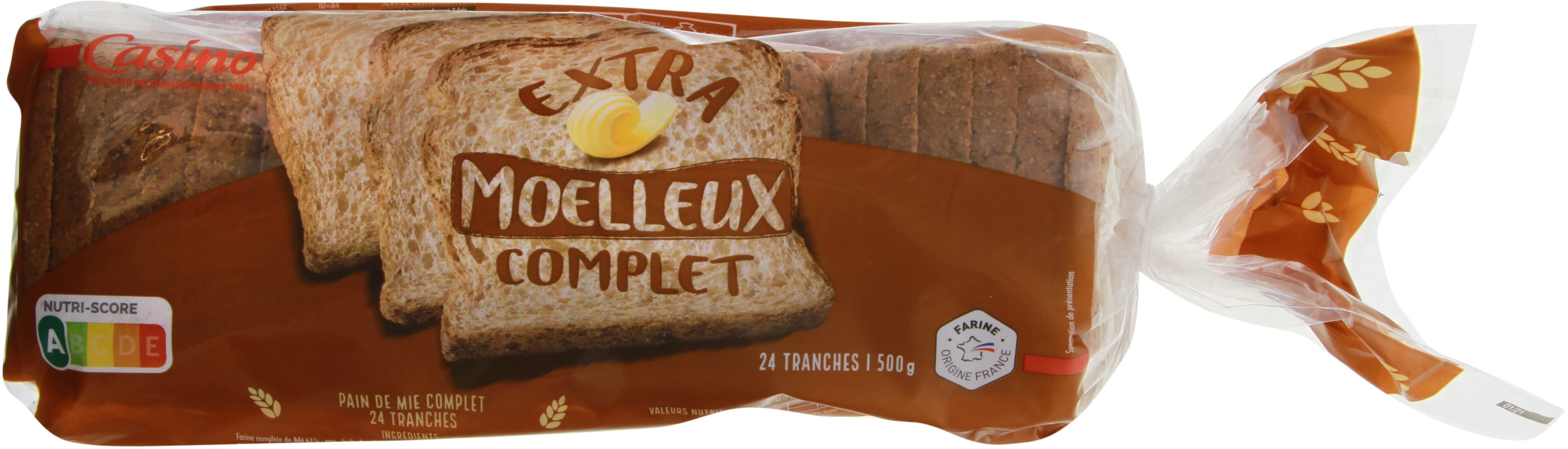 Casino Pain de mie Extra Moelleux complet packshot