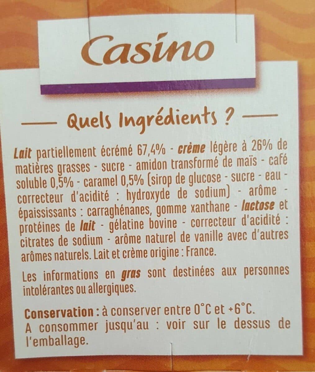 Casino Liégeois au café 4 pots de Dessert lacté au café packshot