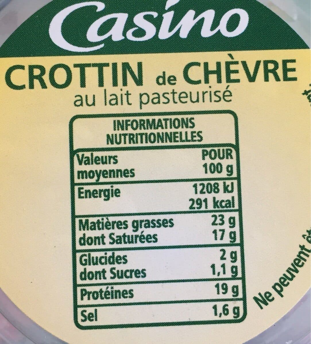 Casino Crottin de chèvre packshot